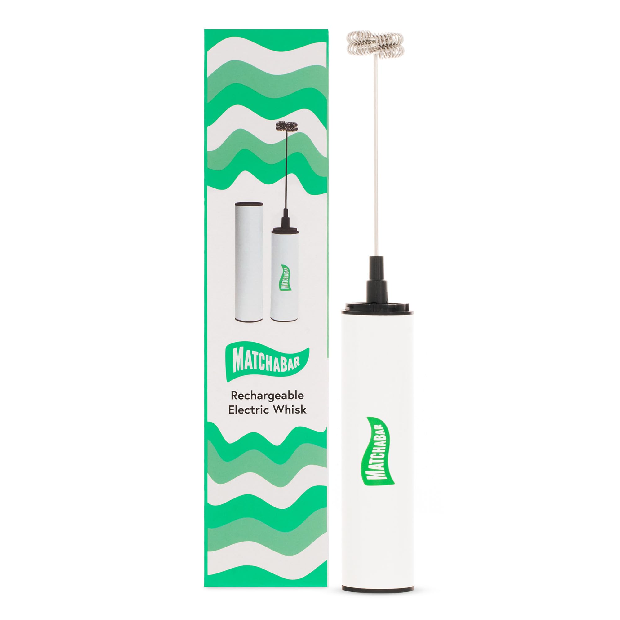 Matchabar Electric Milk Frother Hand Blender Stainless Steel Electric Matcha Whisk, Handheld Drink Mixer For Coffee, Greens & Protein Easy To Clean Usb Rechargeable, Dual Speed Immersion Blender