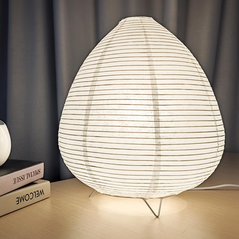 Yy Yearchy Table Lamp Paper Lamp Able Lamp Standing Lamps With Rice Paper Shade For Bedroom Livingroom (Peach)