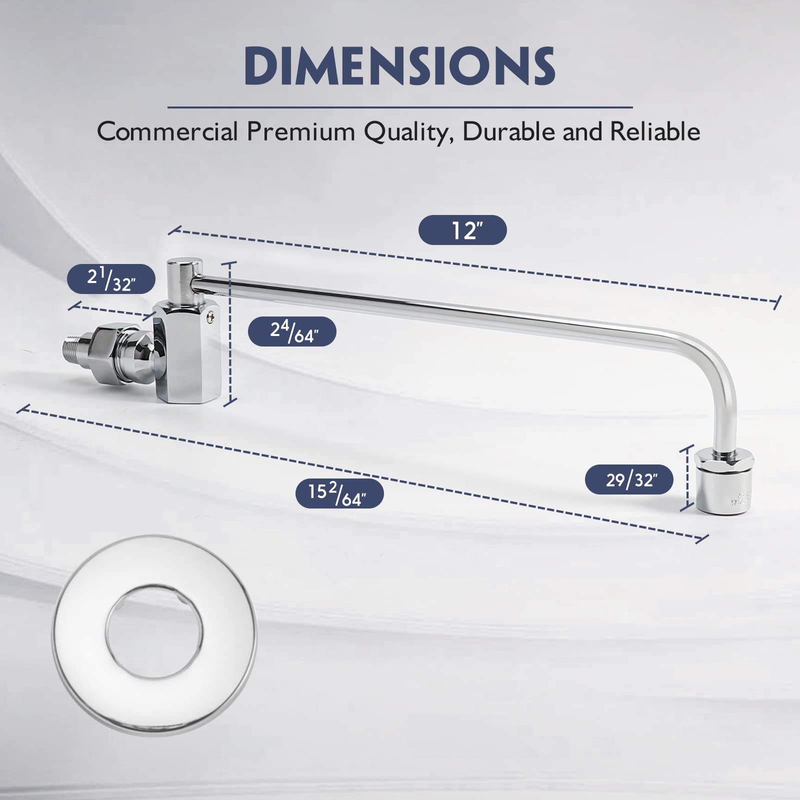 Zkdausdo Swing Spout Brass Wok Range Faucet, Commercial Grade Wall Mounted Kitchen Sink Faucet With 12" Swivel Spout