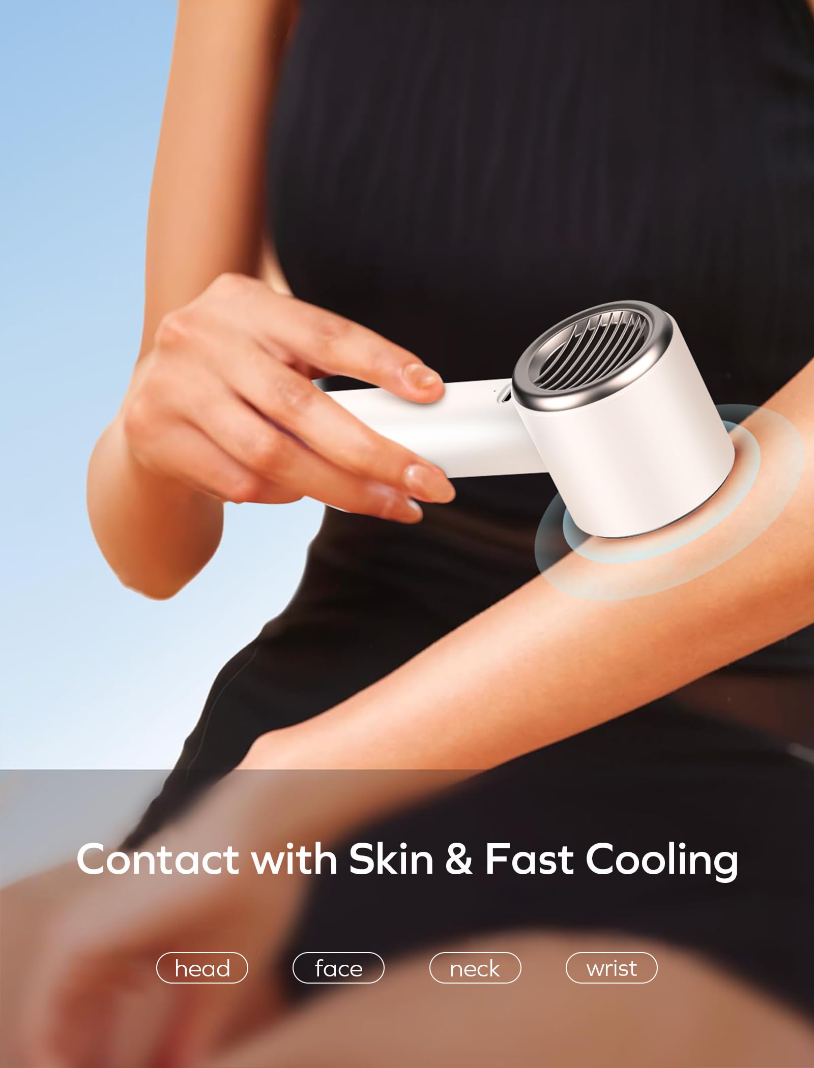 Momax Handheld Fan With Ice Cooling, Fast Cooling To 46°F, Usb Rechargeable, Mini Fan With 12000Rpm