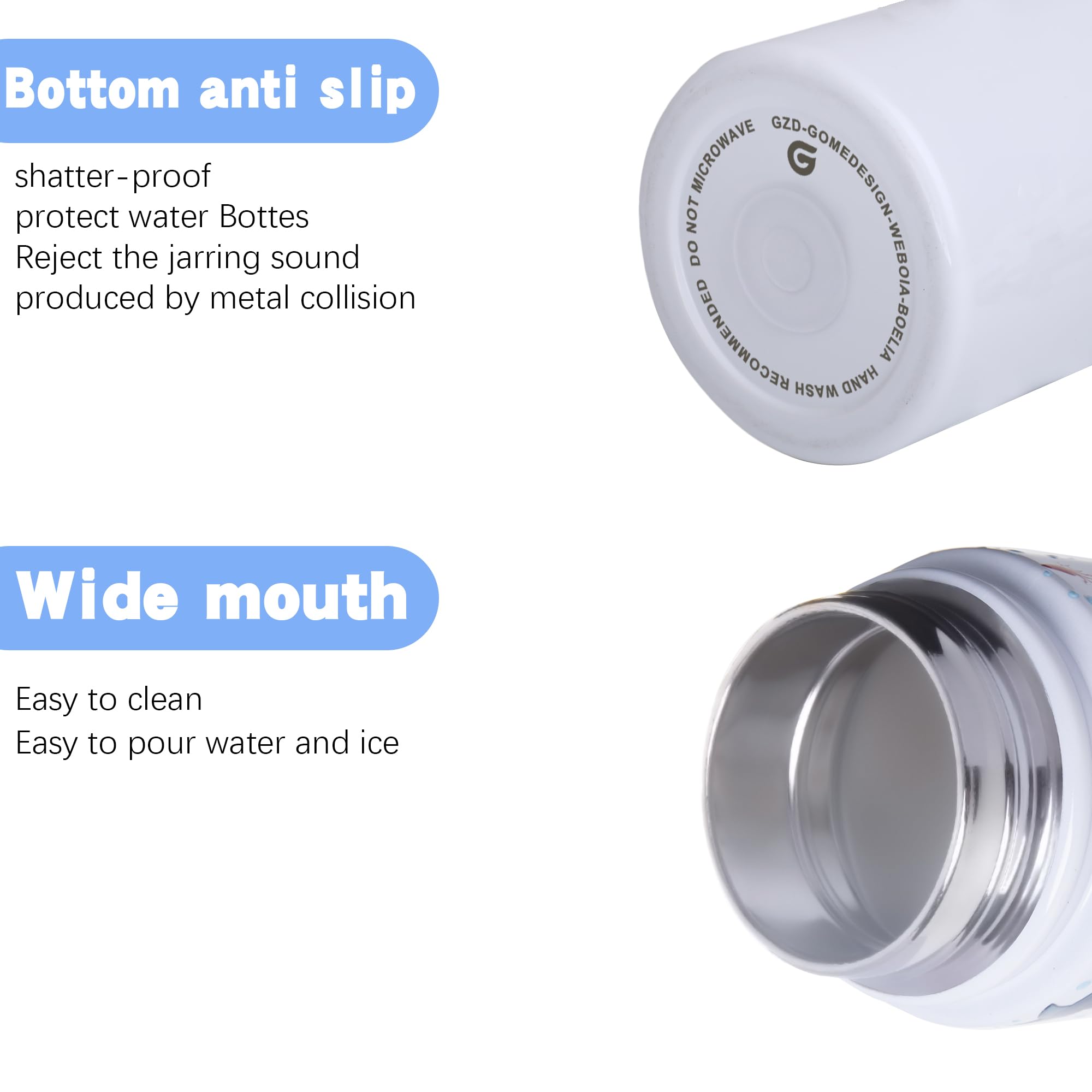 24 Oz Christmas Water Bottle With Straw - Insulated Stainless Steel Reindeer Tumbler For Running