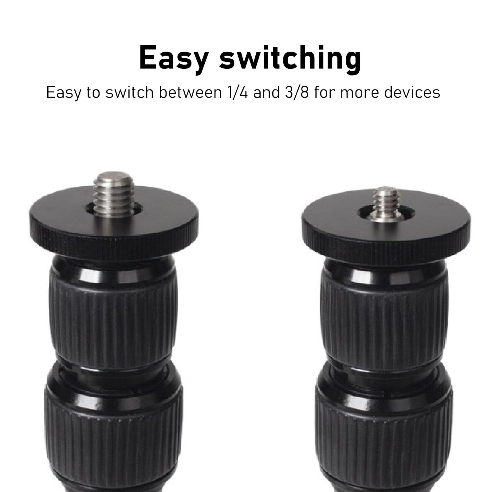 Cyrank Tripod Center Column Extension, 3 Section Camera Mount Extender Telescopic Rod Lightweight Aluminum Alloy Tripod Extension Arm For Camera