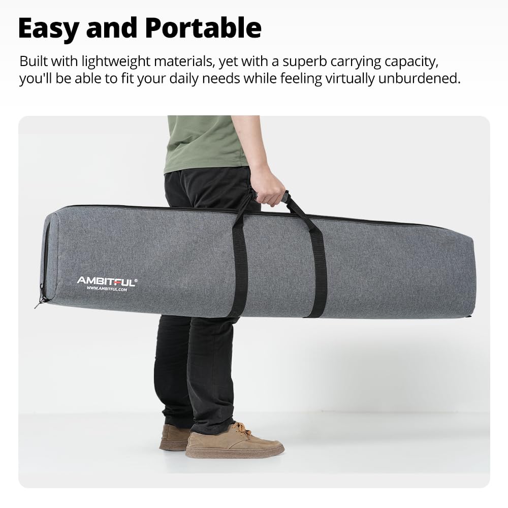 Ambitful Pb20 Heavy-Duty Carrying Case For C-Stand, Light Stand, Tripod - Waterproof Tote Bag Compatible With Boom Arm, Camera Tripod, Fishing Rod, Spotting Scopes (Photography/Videography/Fishing)