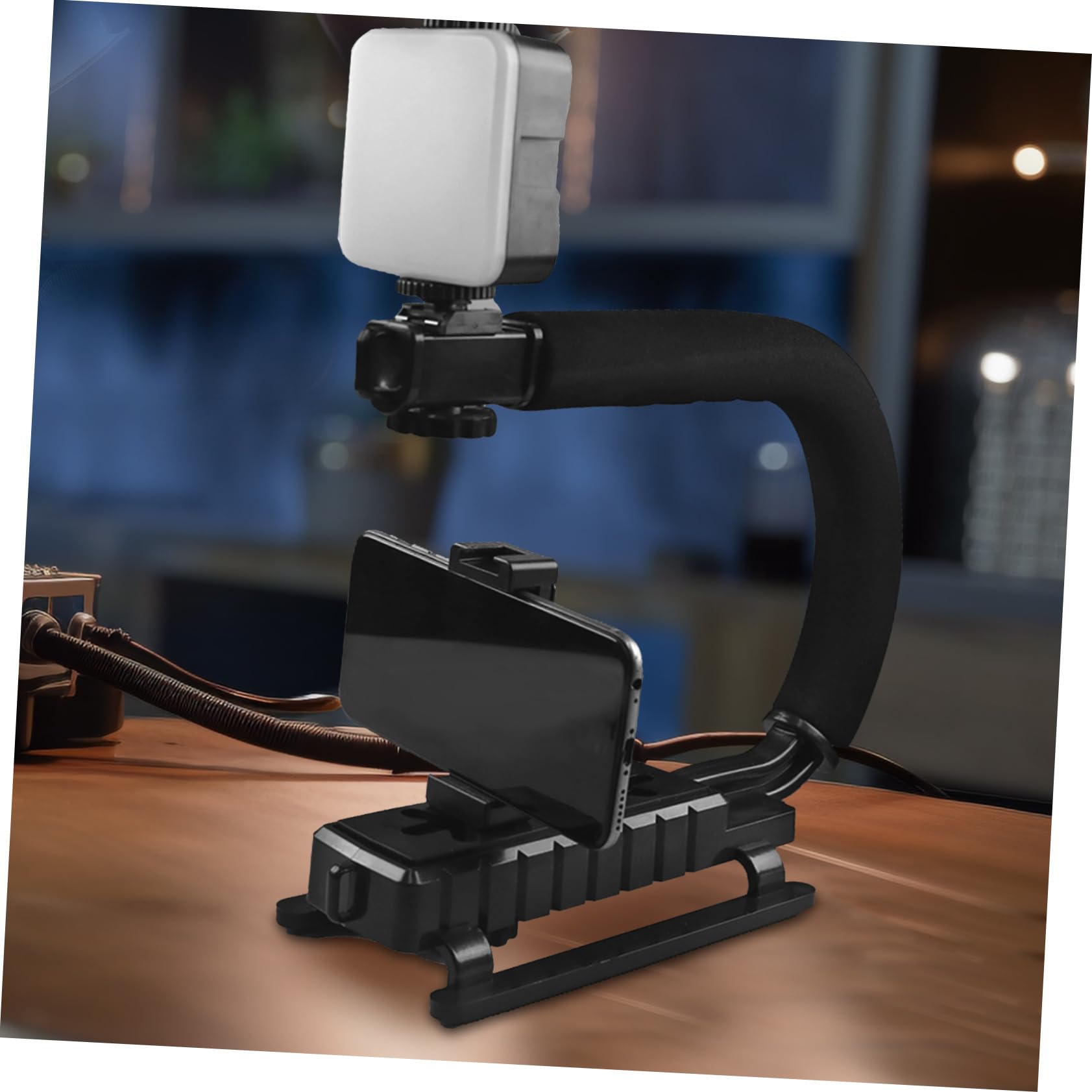 Artibetter Action Camera Stabilizer Gimbal Stabilizer Phone Holder Dslr Accessory Lightweight Portable U- Handheld C- Bracket