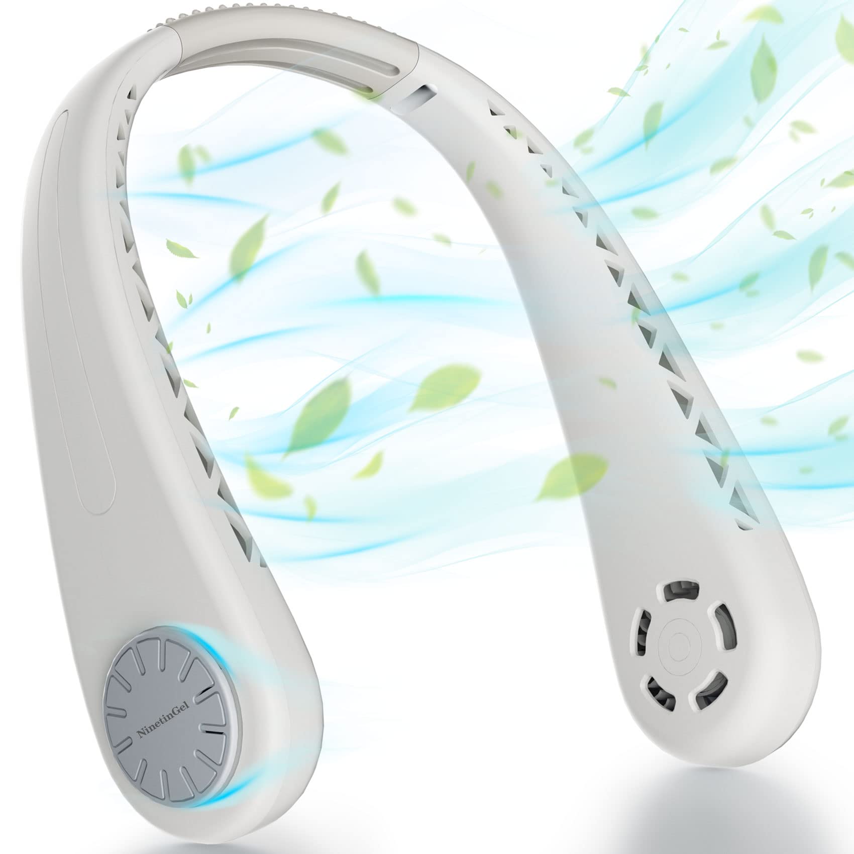Portable Neck Fan, Bladeless Neck Fan,For Indoor Outdoor Travelling,Usb Rechargeable Personal Fan - Koospark