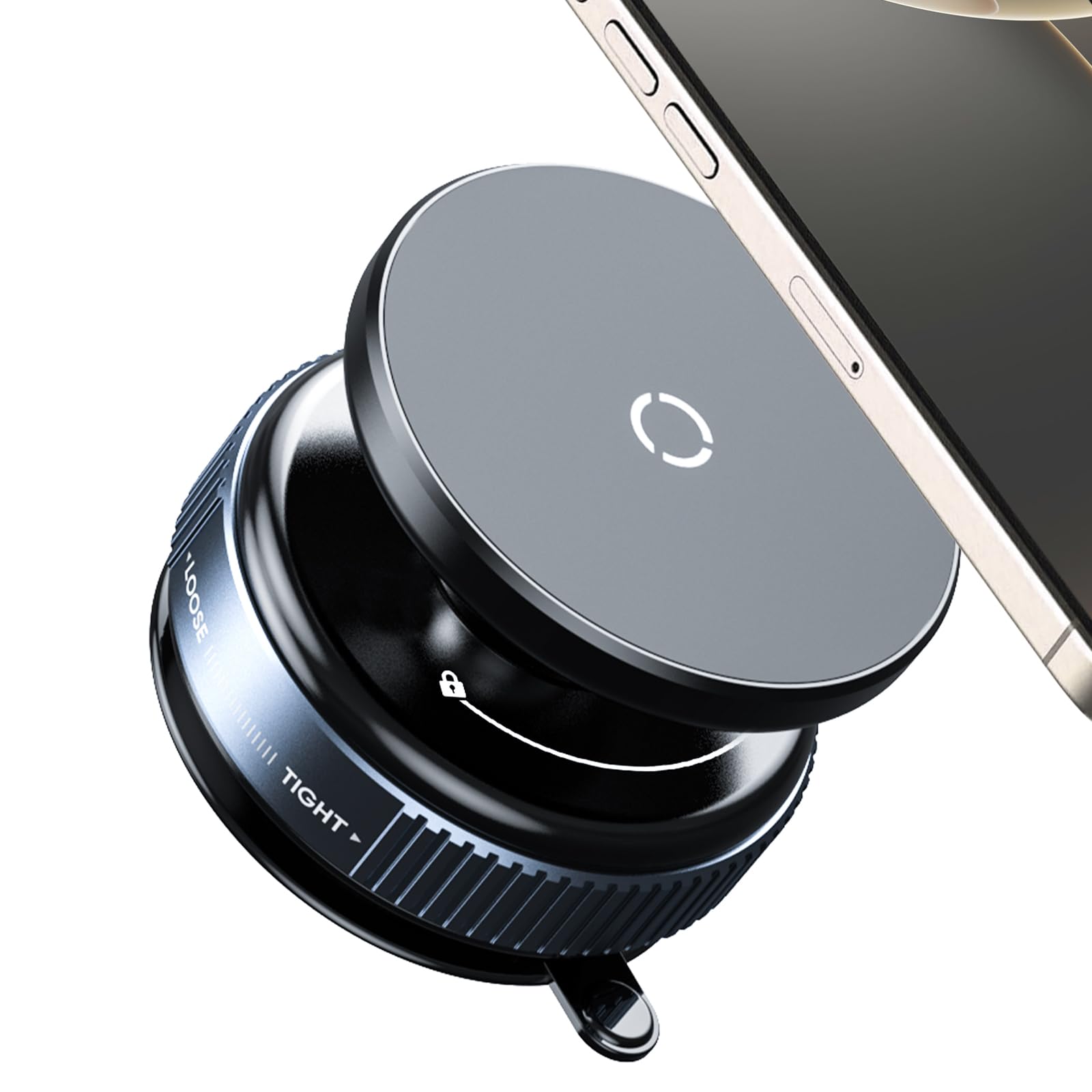 Jkoailiwi 360° Adjustable Vacuum Magnetic Phone Holder For Car, Hands- Magnetic Suction Cup Phone Mount For Gym, Makeup, Compatible With Magsafe Iphone & Android