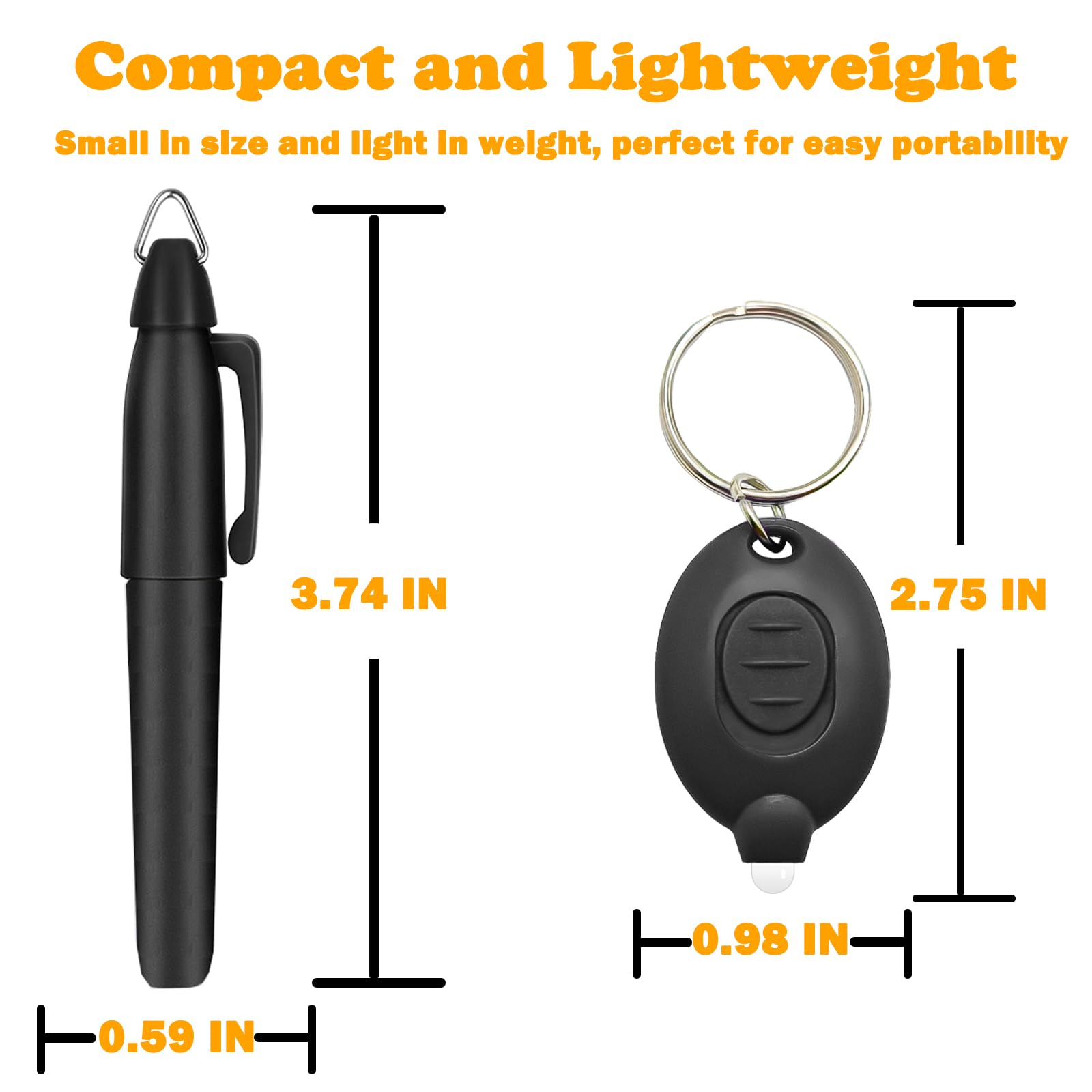 Klumuke Badge Lights For Nurses Set, Mini Led Keychain Flashlights & Permanent Marker Pens, Nurse Light Set 12 Lumen Battery Operated, Badge Reel Pen Light For Nurses Doctor (12Pcs)