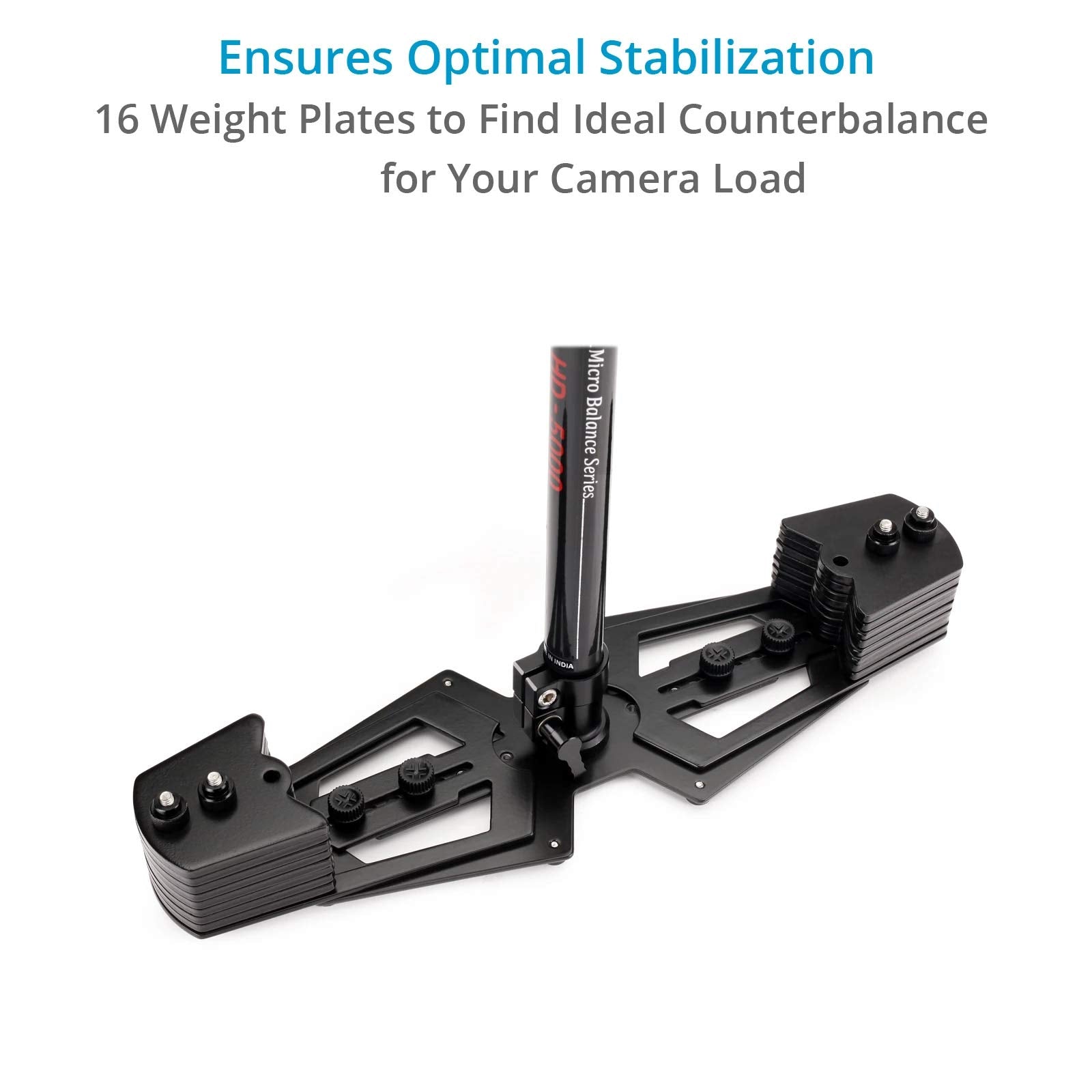 Flycam Hd-5000 Telescopic Handheld Stabilizer For Video Cameras. Micro Balancing, Smooth Operations W 3-Axis Gimbal Handle, Expendable Base. Quick Release Plate & Table Clamp + Bag