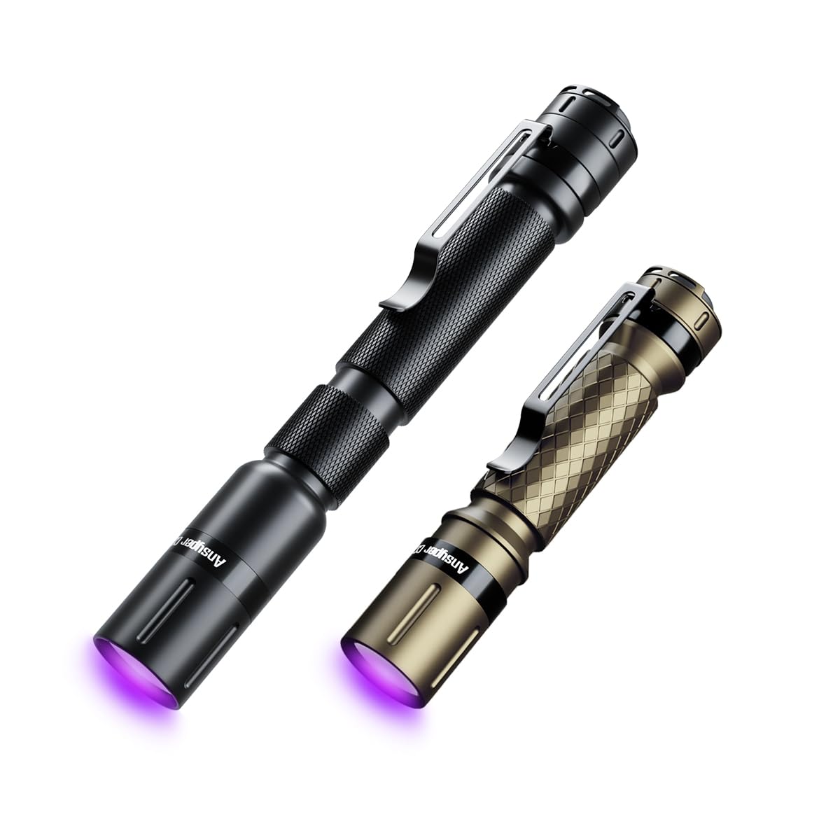 Ansyper Cc Uv Flashlight 2 Pack 395Nm Ultraviolet, Black Light Mini Penlight Portable And Compact For Pet Urine And Stain Detection, Hotel Cleaning, Id Check, Handheld Detector