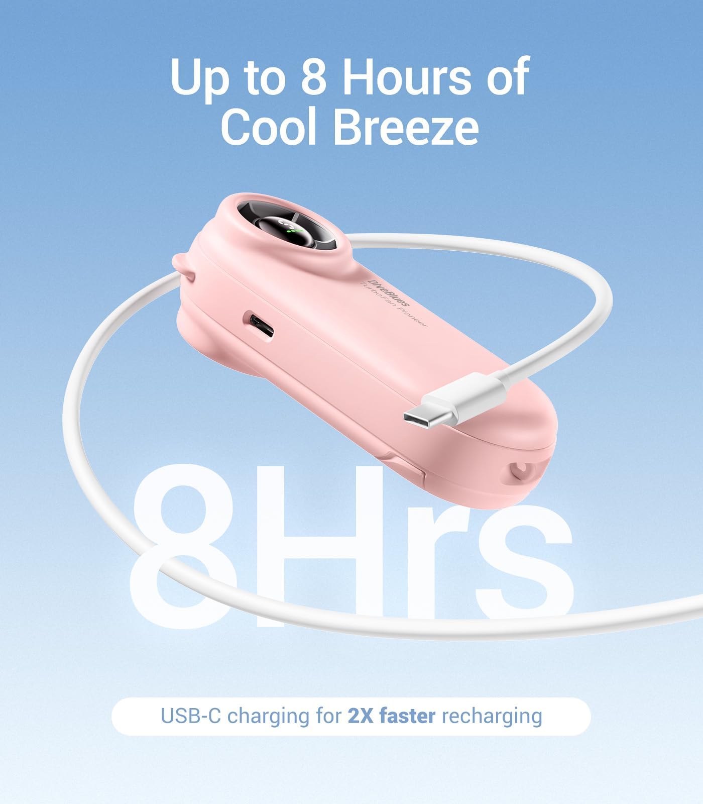 Turbobear Portable Handheld Turbo Fan, Travel Essentials, Hand Held Fan Rechargeable