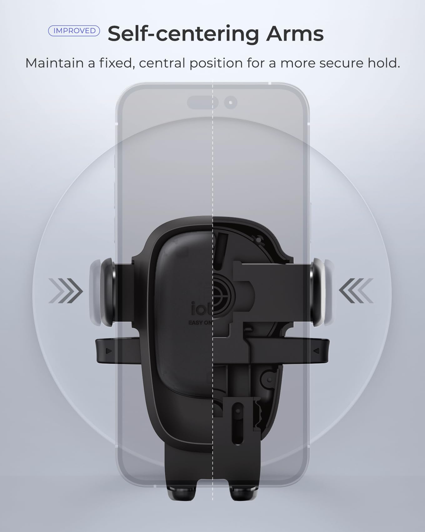 Iottie Easy One Touch Advanced Universal Car Mount Dashboard & Windshield Suction Cup Phone Holder For Iphone Samsung, Google, All Smartphones
