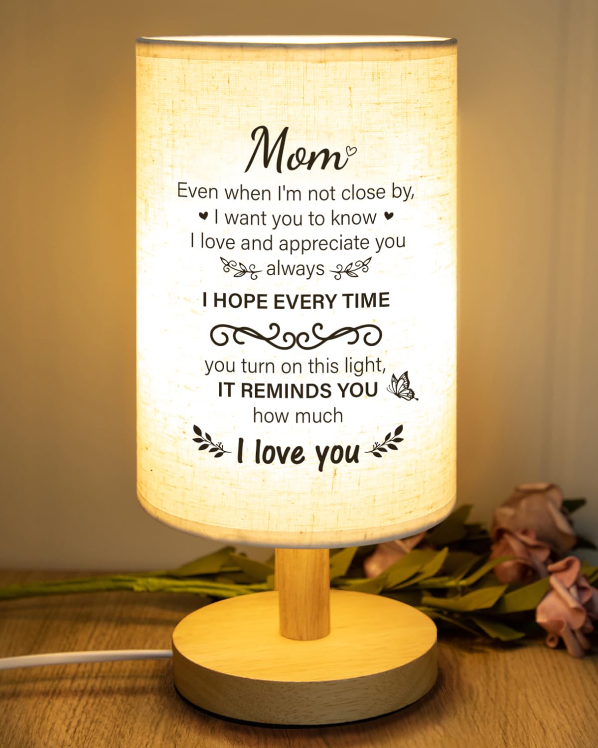 Souhoney Mom Birthday From Daughter Son, Birthday For Mother From Daughter Son, Unique Mothers Day Valentine For Mom, Beautiful Mother Lamp For Home Decoration
