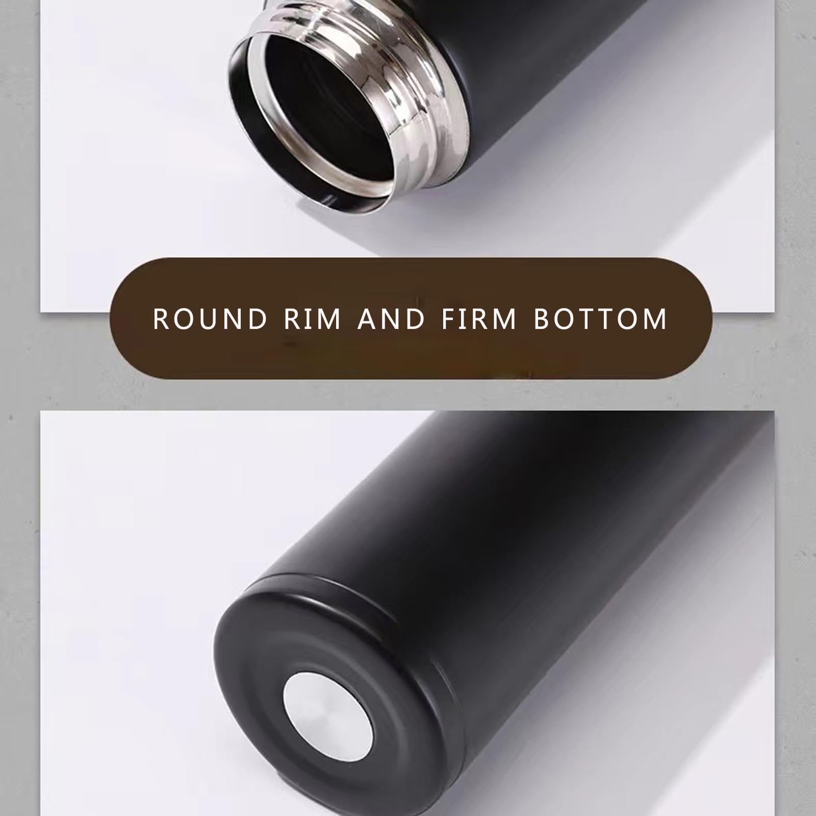 Vacuum Insulated Thermos Thermal Water Bottle Travel Coffee Mug With Safety Buckle Lid Stainless