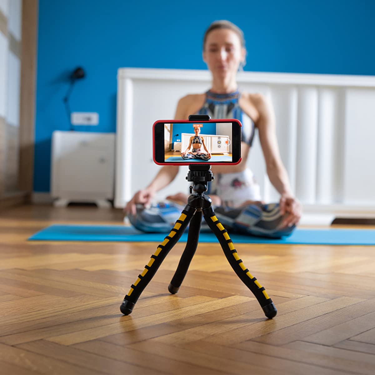 Ayapouce Cell Phone Tripod Mount Holder, Smartphone Tripod Cell Phone Holder Mount Adapter Clip, Digtal Camera Bracket Selfie Lens Monopod Adjustable Ring Light For Camcorder,Compatible For Most Cellphones