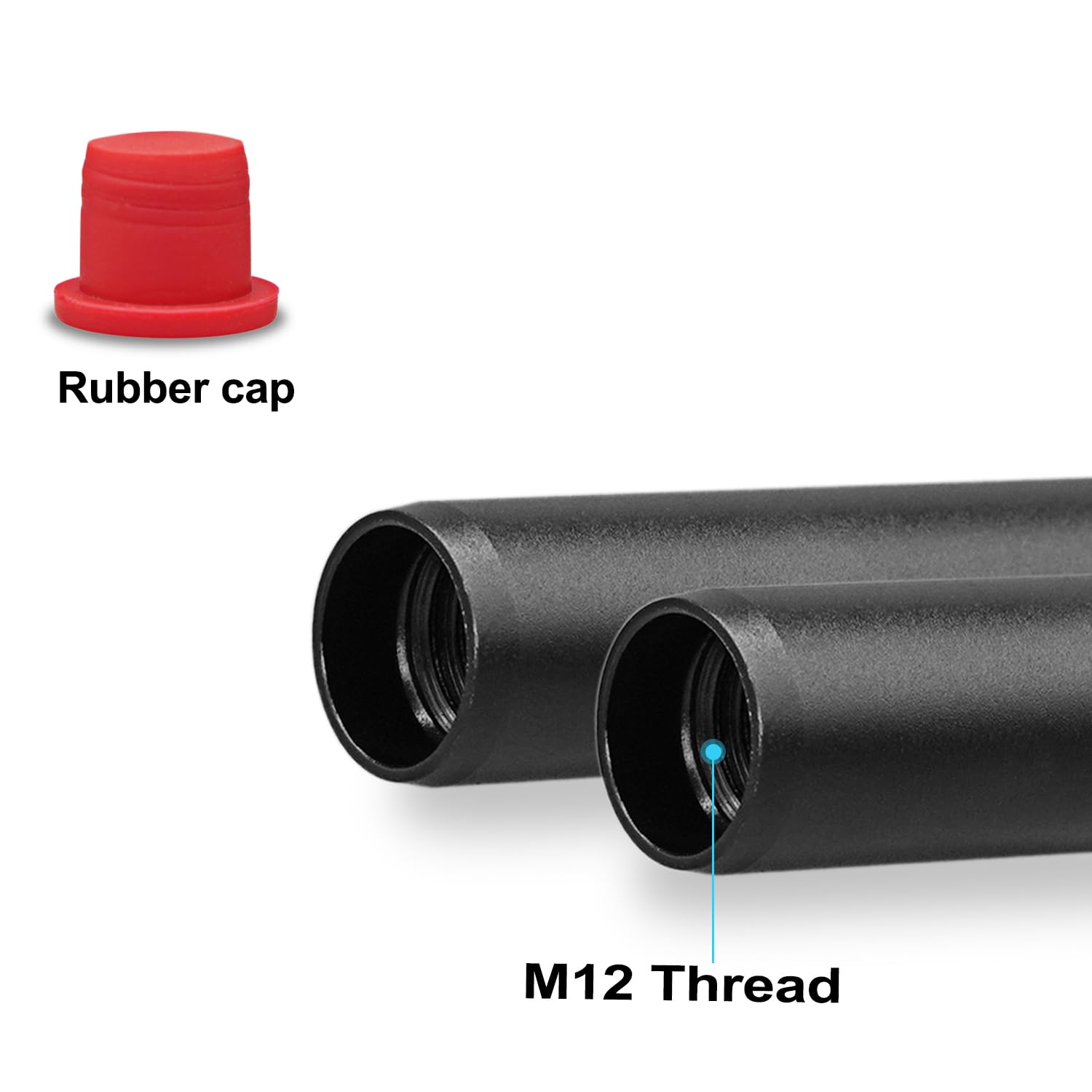 Anntery 15Mm Camera Rods Aluminum Alloy 16Inch Black Rail Rod 400Mm Pack Of 2- (A014-16 Rod-400Mm)