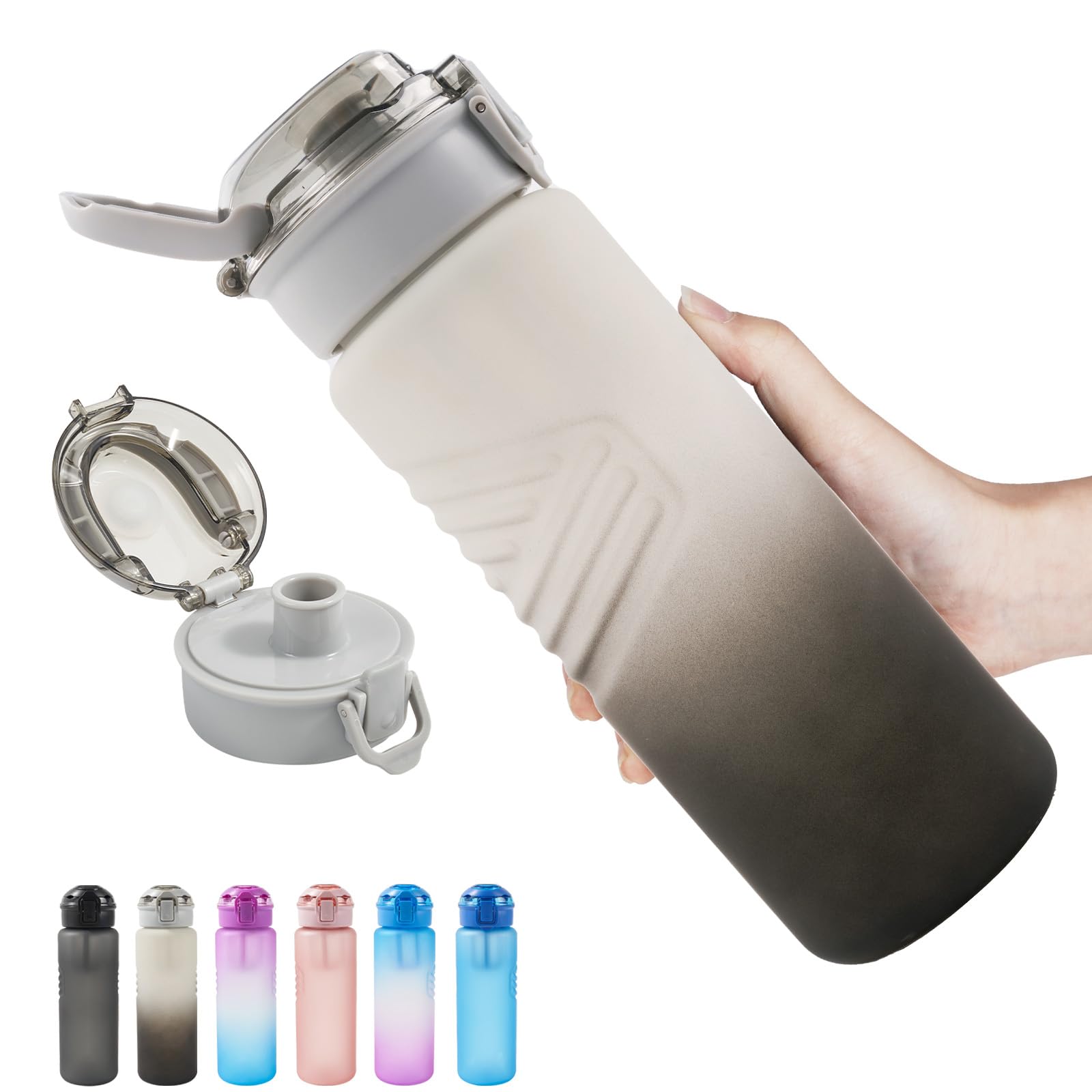 Kerilyn 32oz plastic water bottle with leakproof lid, no straw design