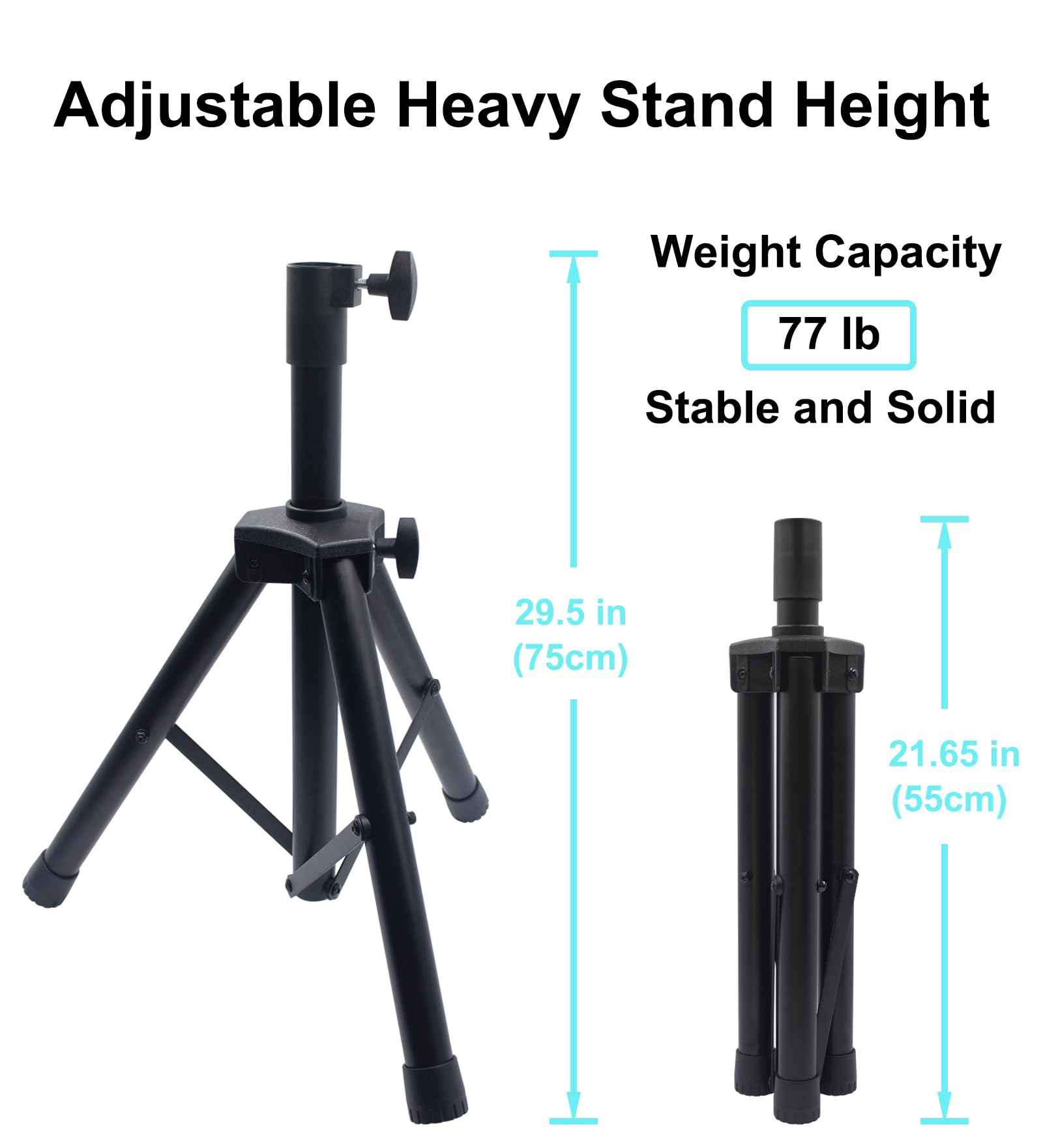 Pomixus Portable Tripod Stand For Starlink Gen 3, Adjustable Heavy Duty Speaker Stand Mount