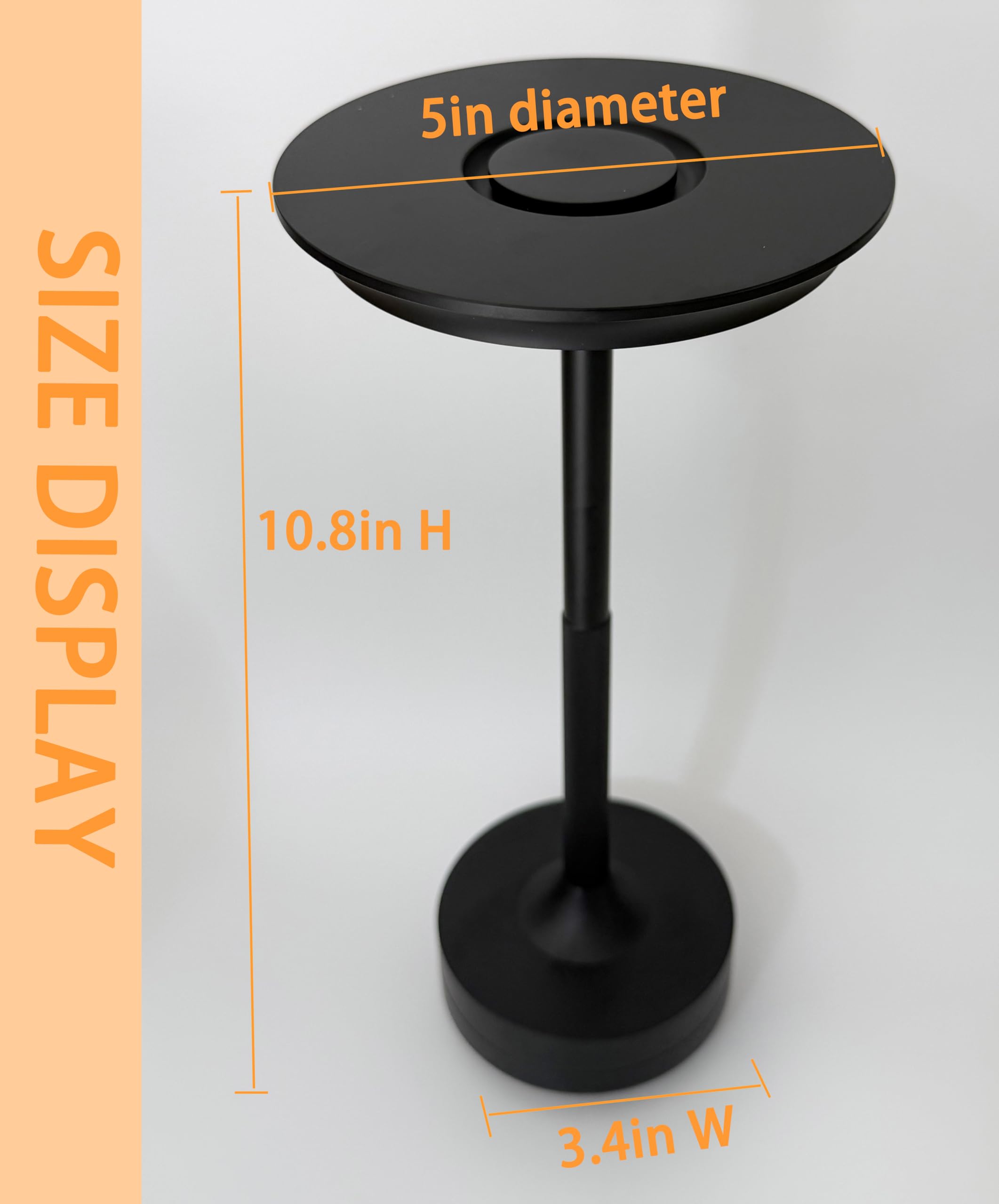 Bwhshk Night Lamp, Desk Lamp For Bedroom,Living Room, Usb Rechargeable Table Lamp Td006 (Black)