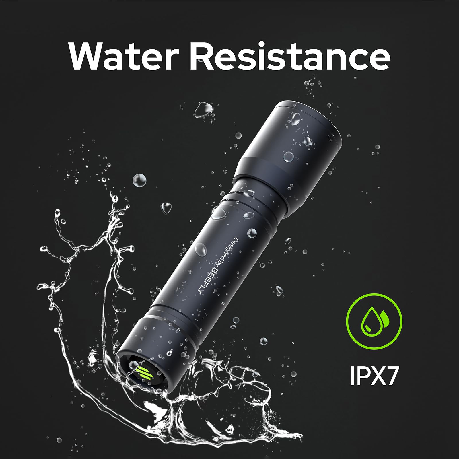 Beefly Rechargeable Small Flashlight, 350 Lumens Led Flashlight, Usb Charging Cable, For Outdoor, Home, Emergency