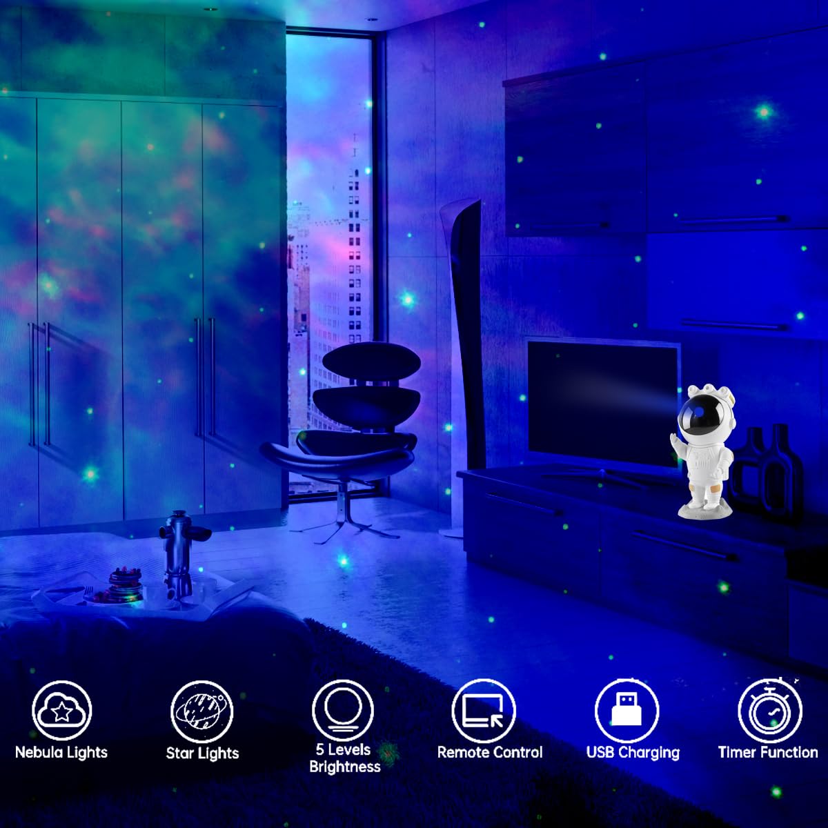 Gainwin Astronaut Galaxy Projector, Star Projector Starry Night Light With Nebula, Timer And Remote Control Bedroom Decor Aesthetics And Ceiling Projector, Christmas, Birthday