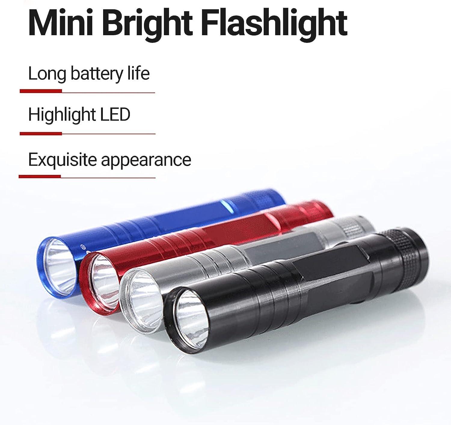 Galyacht Red Mini Flashlight, High Brightness Water-Proof Portable Outdoor Emergency Led Pocket Flashlight Handheld Flashlights For Cycling, Emergency Small Strong Light Keychain
