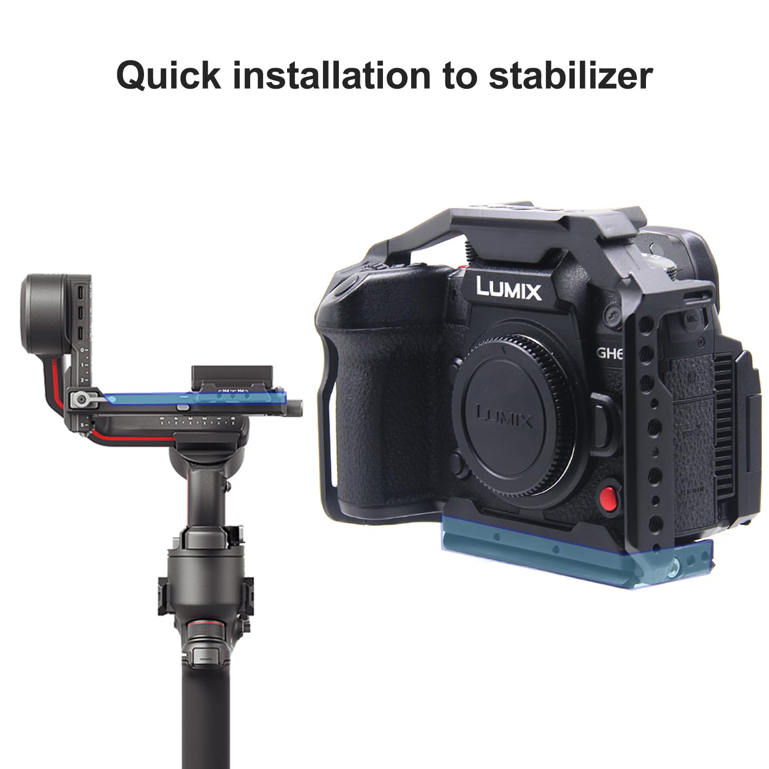 Anntery Gh6 Cage For Panasonic Lumix Gh6 Camera Full Cage With Non Slip Silicone Mat -A010