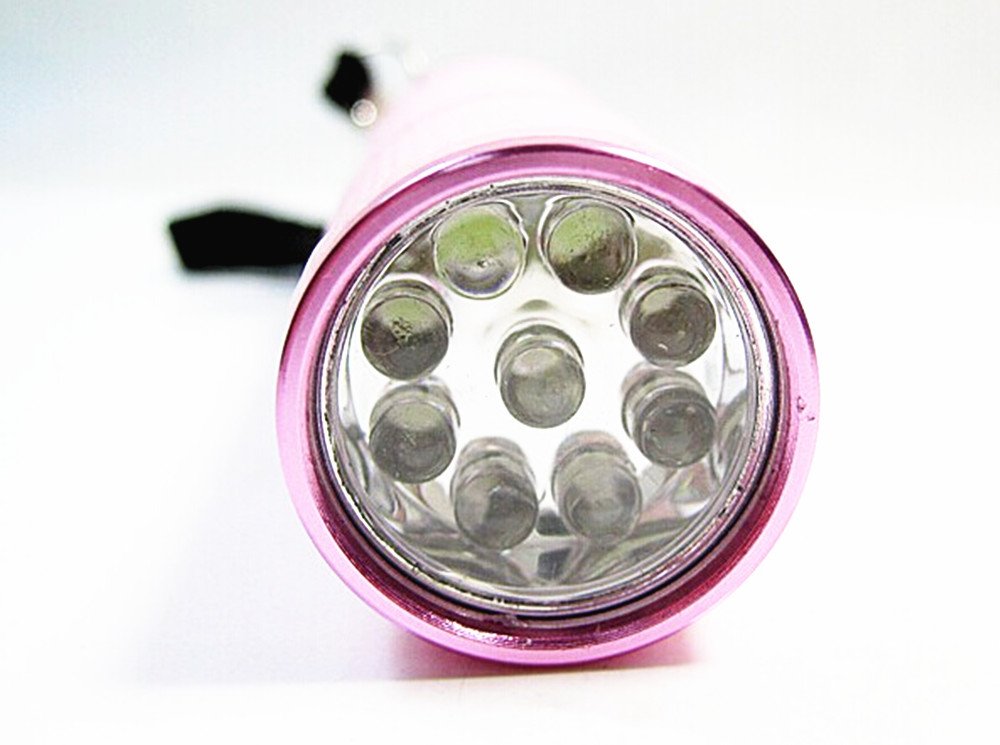 Blovess Yueton 9 Led Rubber Coated Push Button Flashlights With Straps, Pack Of 4