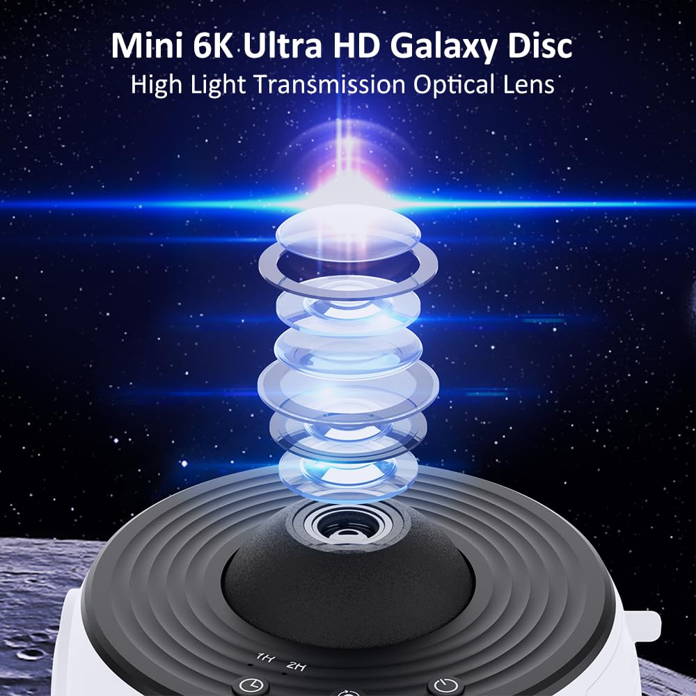 Flevo Planetarium Star Projector,Galaxy Projector,Realistic Starry Sky Night Light,4K Replaceable Hd 13 Film Discs,For Kids Bedroom Ceiling Home Living Room Decor Birthday