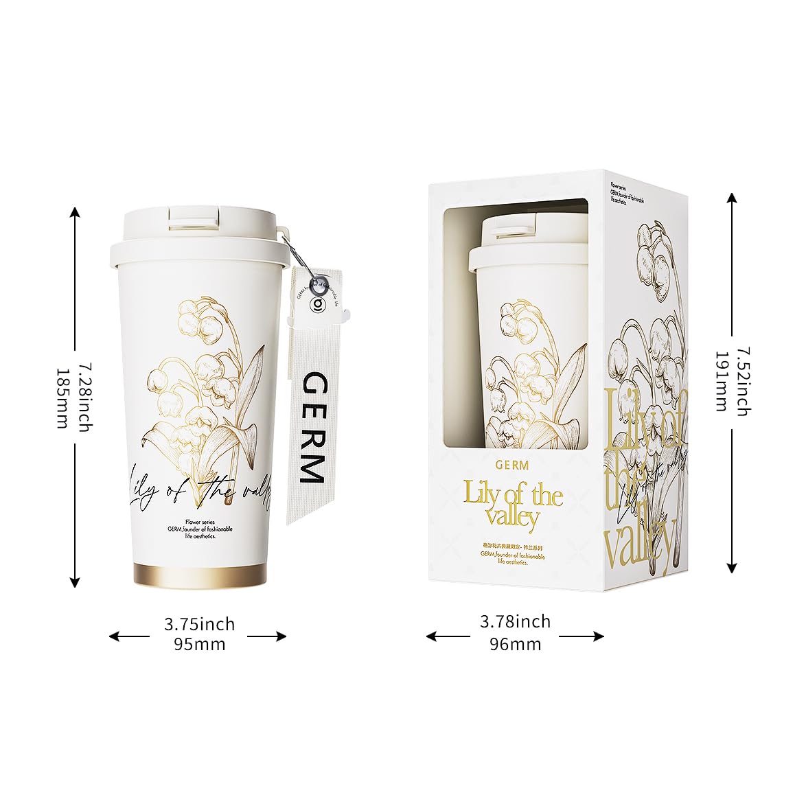 20Oz Coffee Travel Mug With Lid And Straw,Vacuum-Insulated Stainless Steel Bottle,Leak-Proof Lid