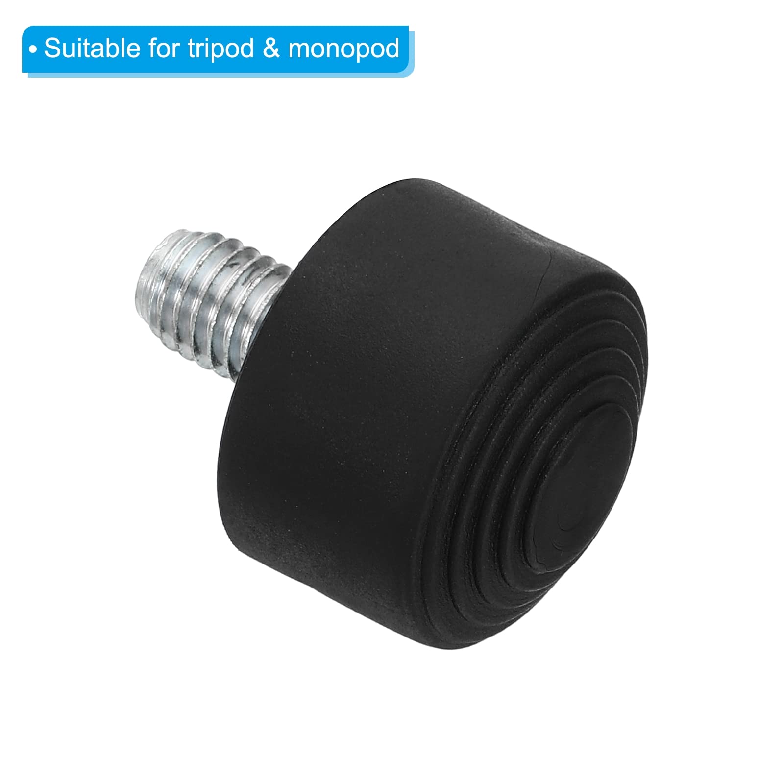 Patikil Universal M8 X 1.2" Rubber Tripod Feet, 3 Pack Anti-Slip Tripod Replacement Parts For Camera Tripods Monopod, Black