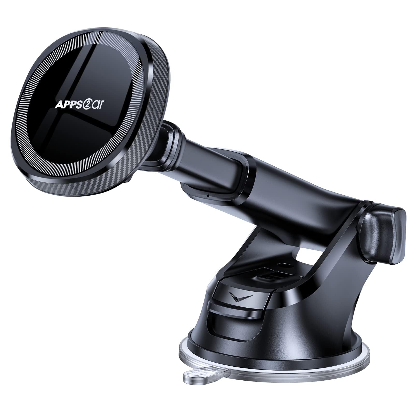 Apps2Car For Magsafe Car Mount, Magnetic Phone Holder For Car Dashboard Windshield Iphone Mount Holder Compatible With Iphone 16 15 14 13 12 Pro Plus Max, 17 Strong Magnets, Charging Not Supported