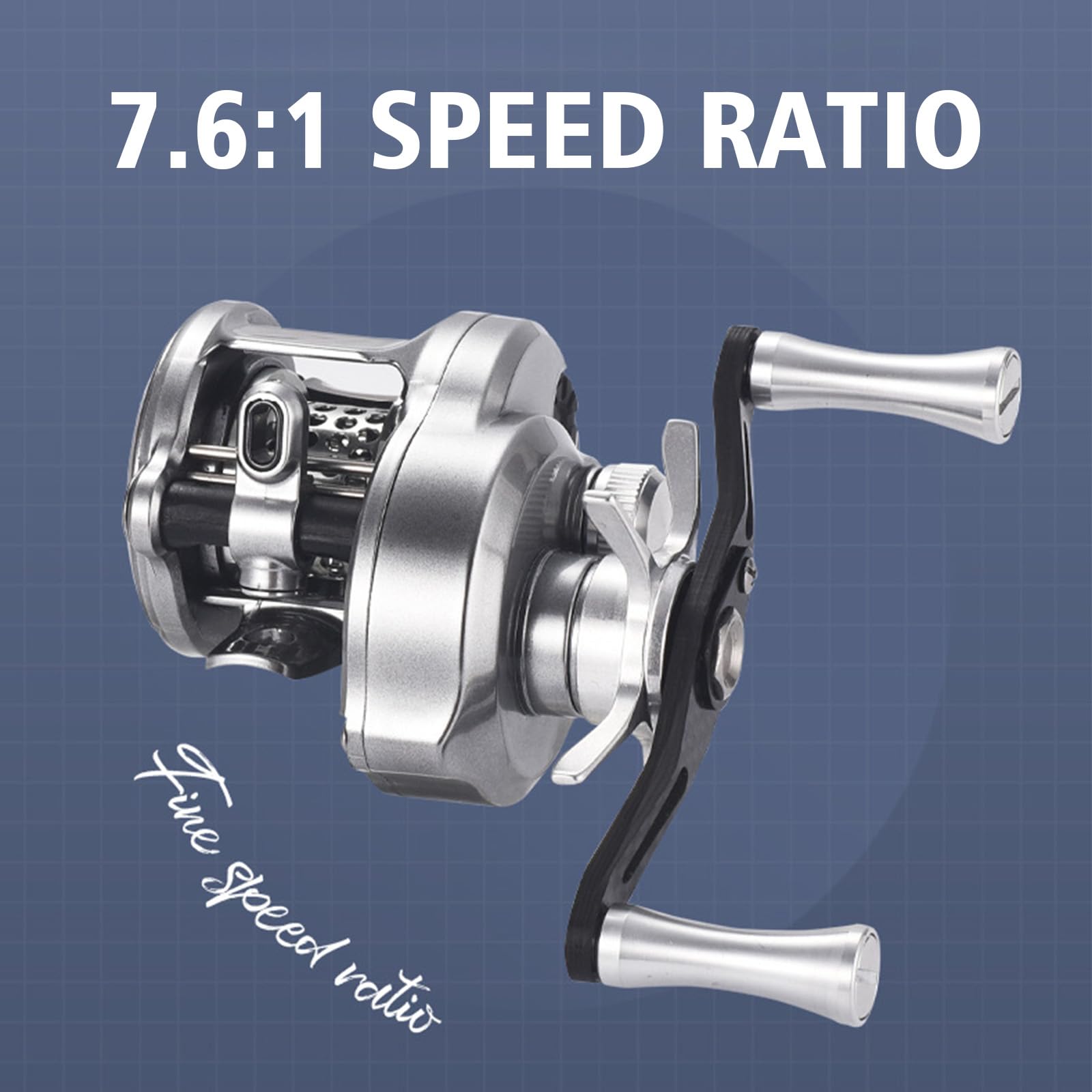 Fapao Fishing Reel Casting Reel Baitcaster 7.6:1 High Speed Reel With Magnetic Brake For Left Hand