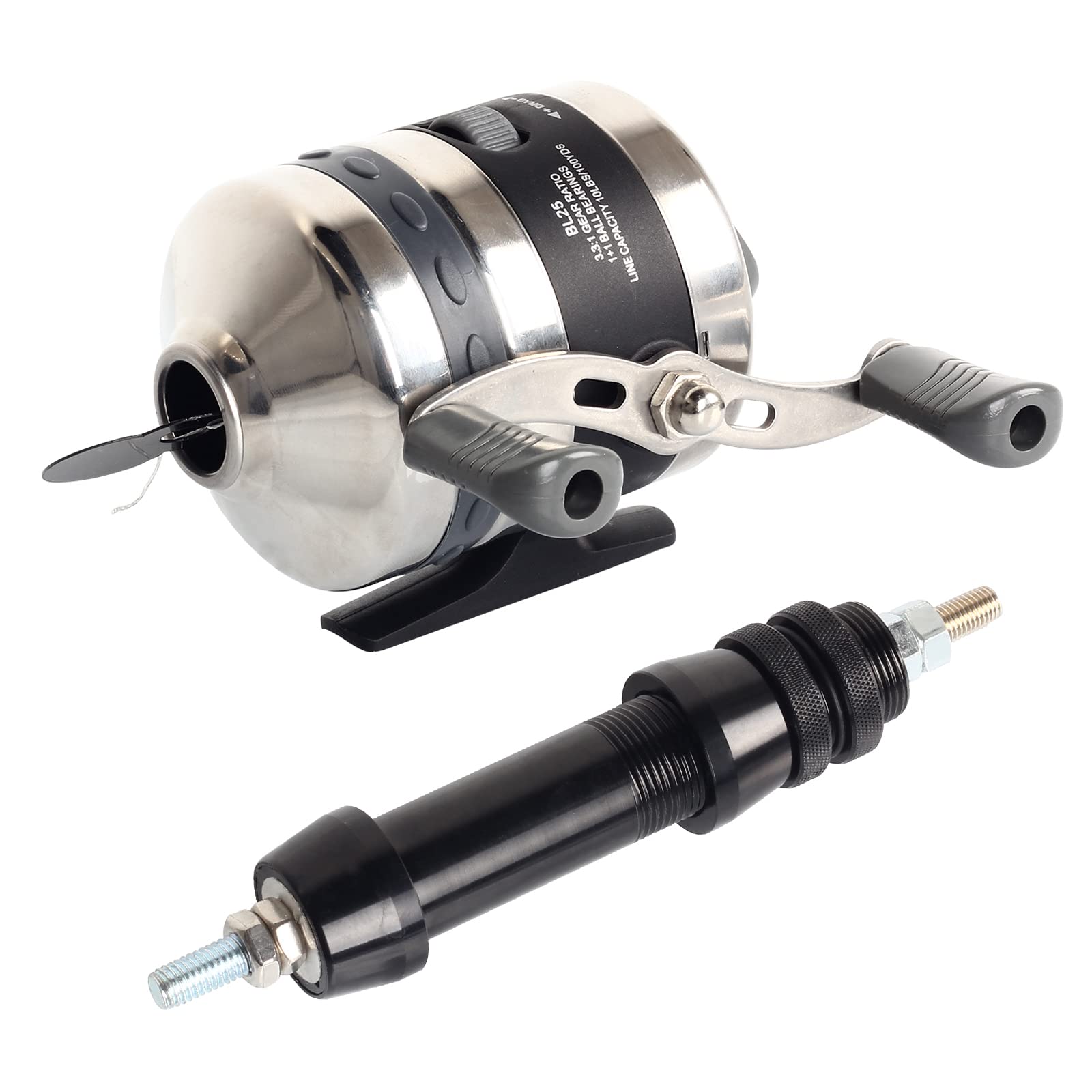 Fenjaner Bowfishing Reel With Fishing Reel Seat Left And Right Reversible Handle,For Compound Bow And Recurve Bow