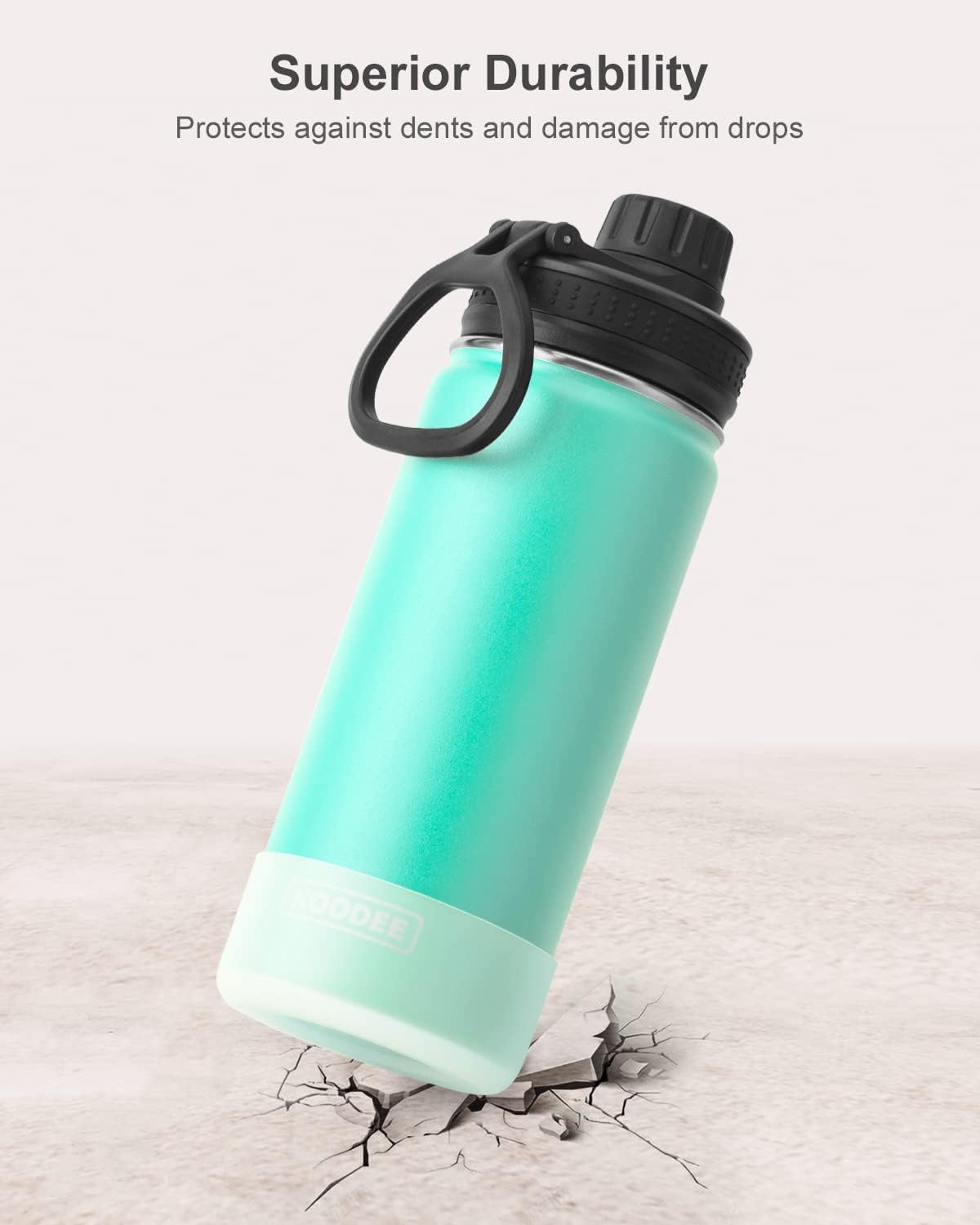 Koodee Water Bottle For School-16 Oz Stainless Steel Triple Wall Vacuum Insulated Water Bottle