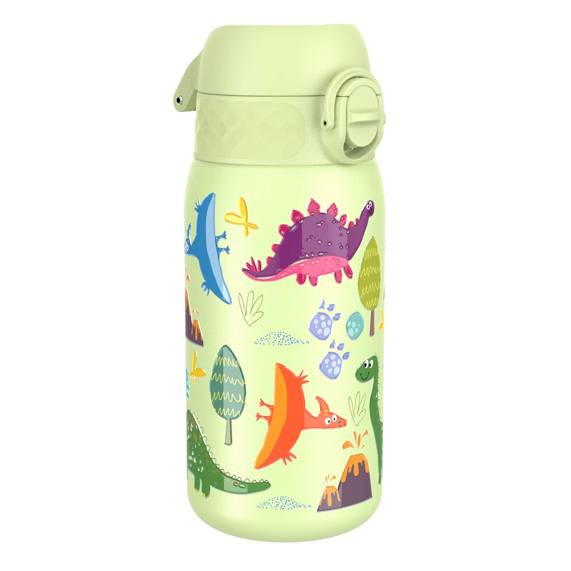 Ion8 Kids Water Bottle, Steel 400 Ml/13 Oz, Leak Proof, Easy To Open, Secure Lock, Dishwasher Safe