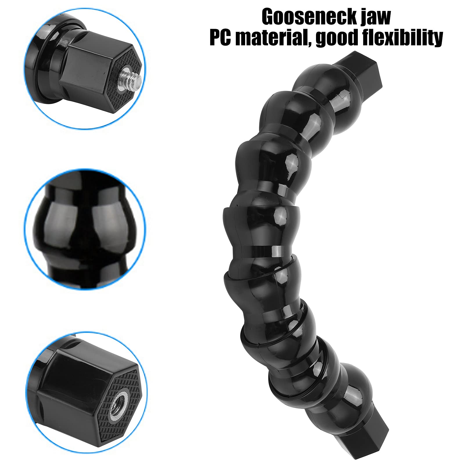 Gowenic Flexible Monopod Gooseneck Jaws Mount For Sports Camera 8 Sections
