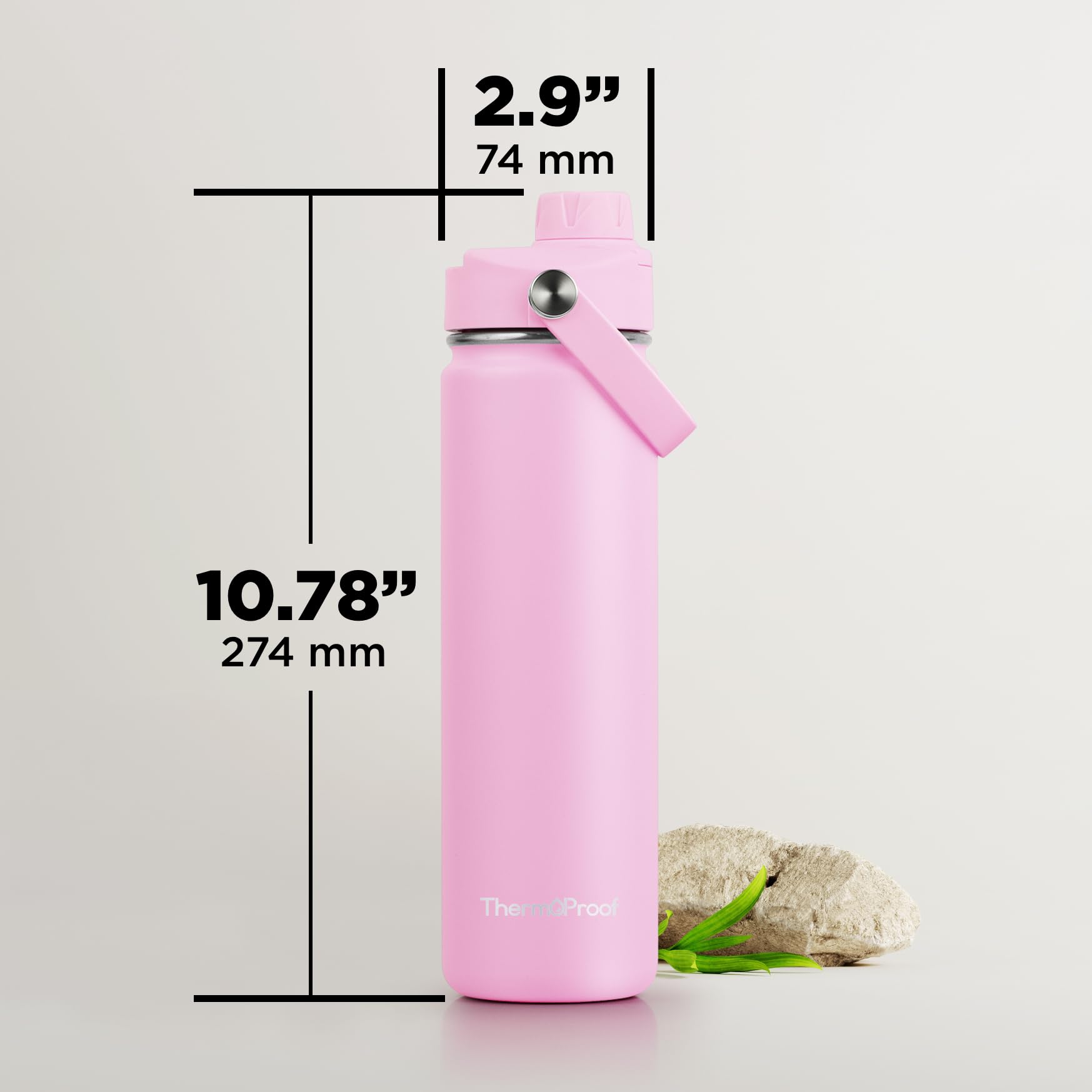 Thermoproof Double-Walled Vacuum Insulated Stainless Steel Water Bottle - Wide Mouth With Chug