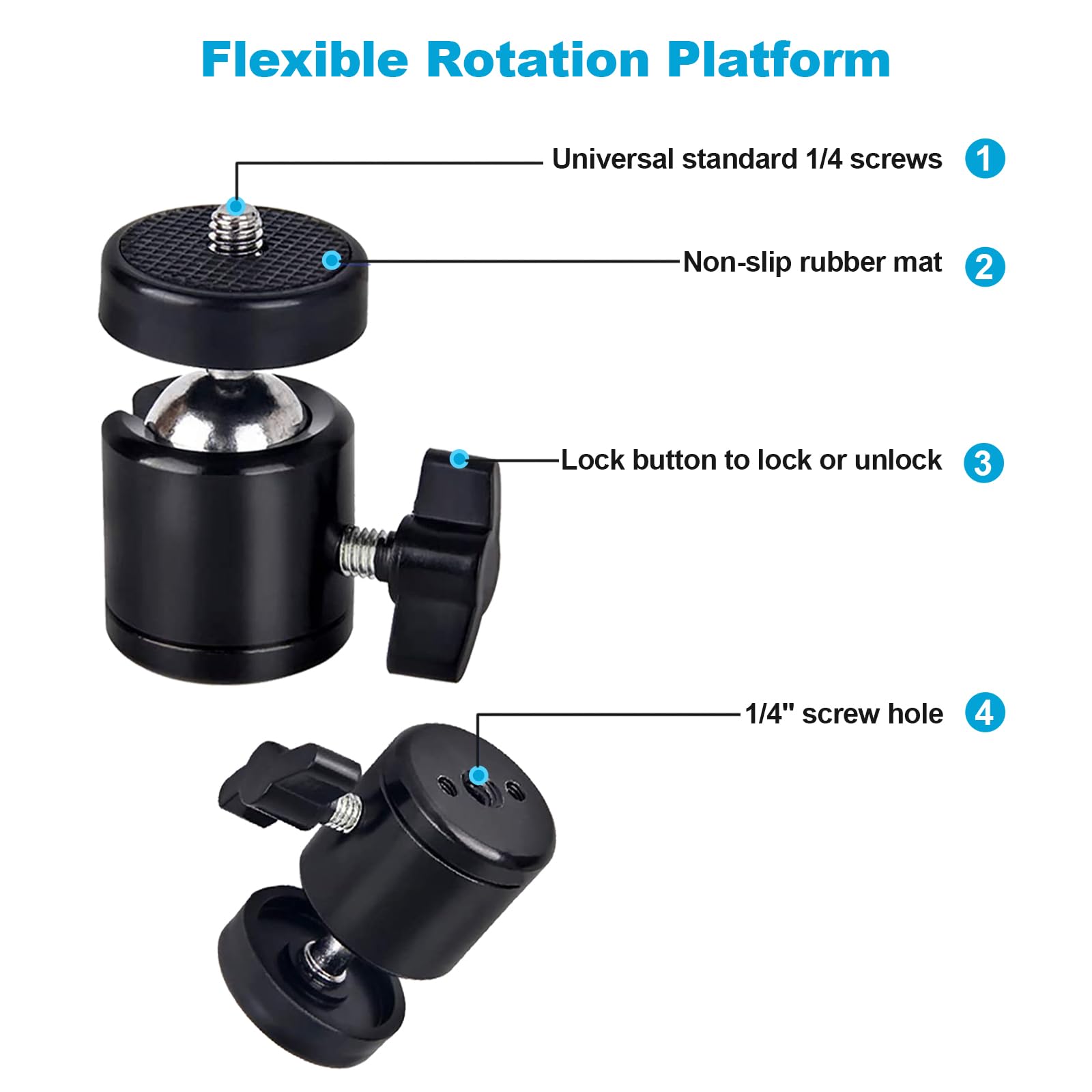 Nexigo Lightweight Mini Tripod For Camera/Phone/Webcam, Extendable Stand, For Logitech Webcam C920 C922 C925E C922X C930E C930 C615 Brio And Other Devices With 1/4" Thread