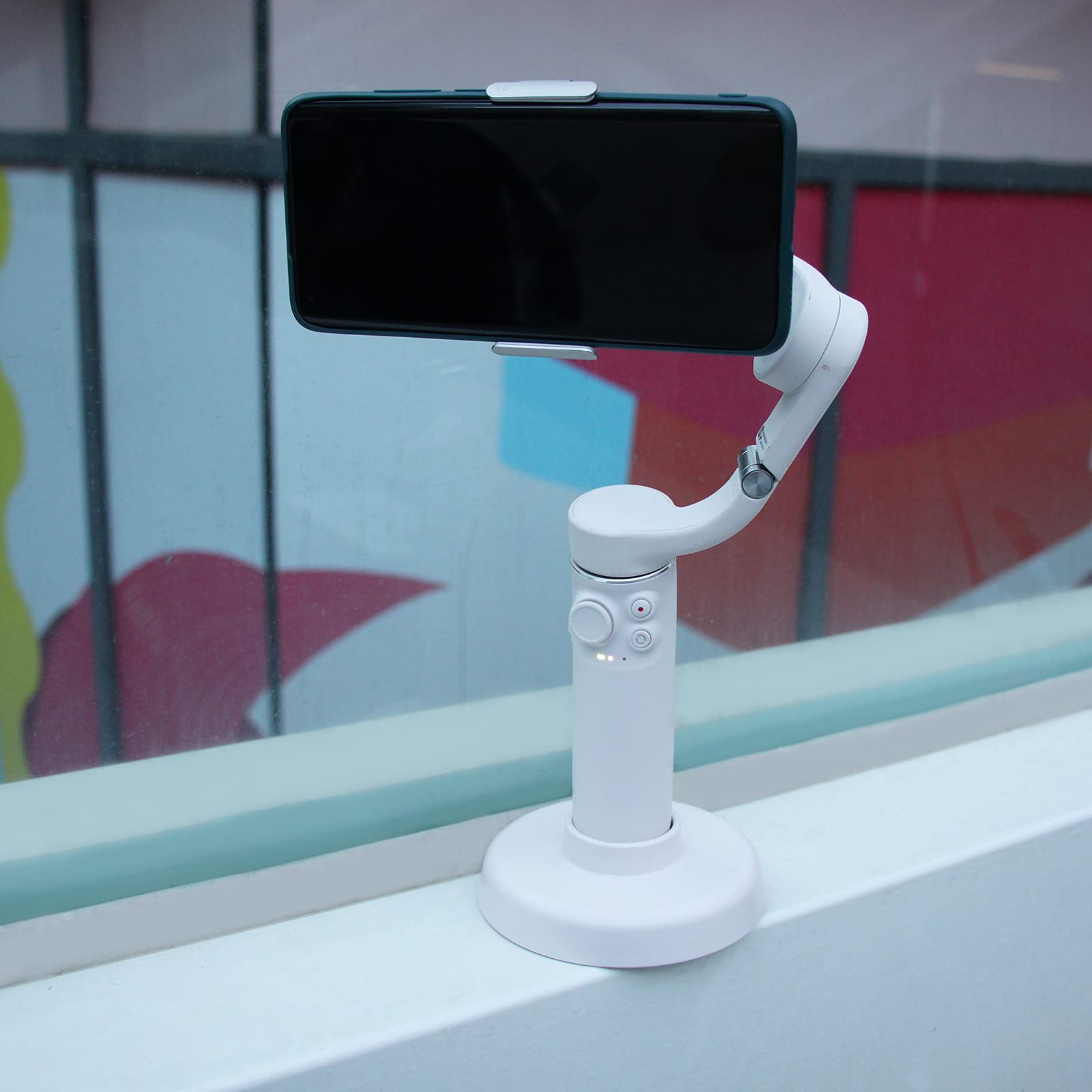 Wansupyin  Plastic Gimbal Fixed Holder Desktop Base Anti-Slip Pad For Dji Om5 Stabilizer Mobile Phone