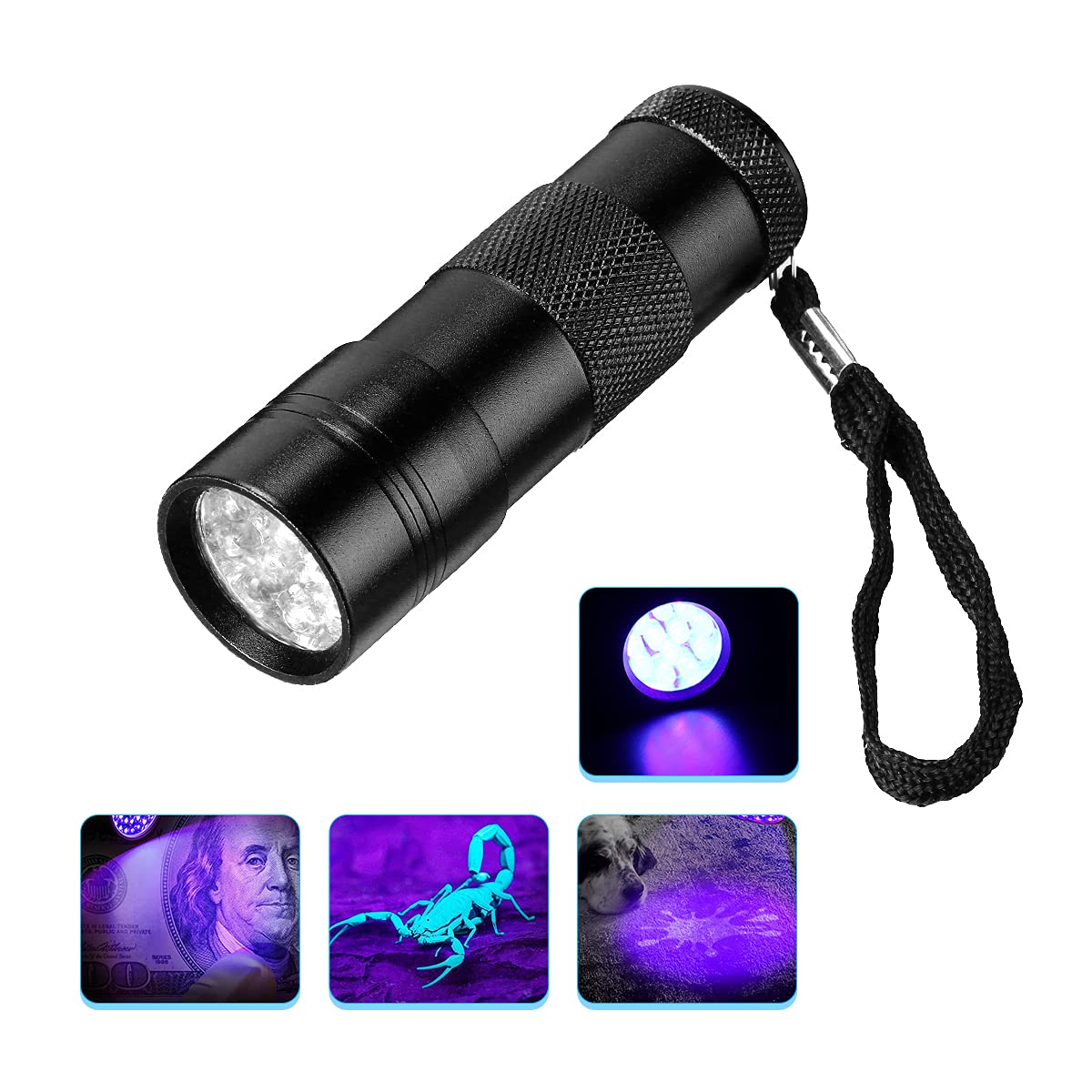 Sltg2020 Uv Ultra-Violet 12 Led Flashlight Blacklight Light 395 Nm Inspection Lamp Torch