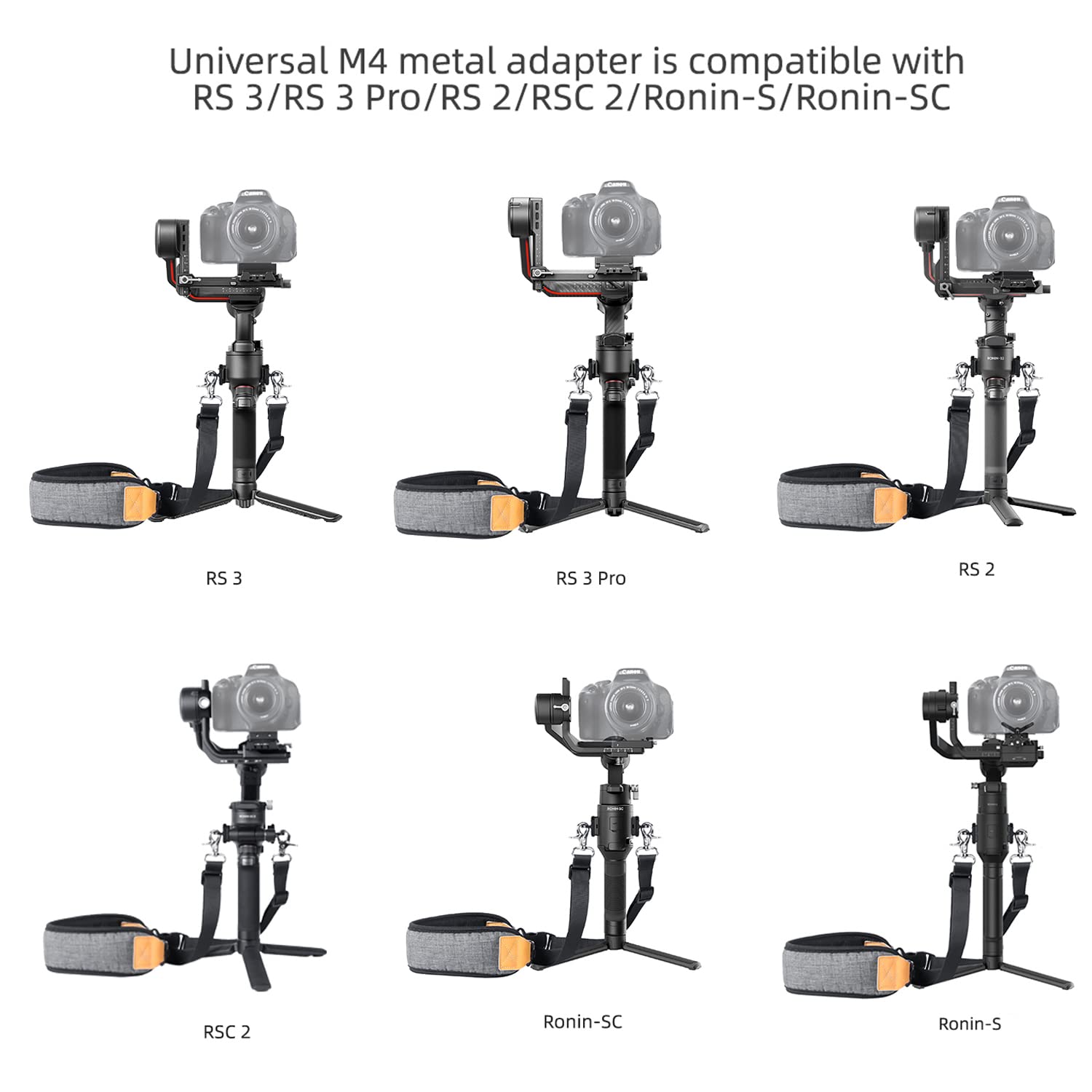 Anbee Reliable Shoulder Strap, Stress Relief Lanyard With Dual-Hooks For Dji Ronin Rs 3 / Rs3 Pro/Rs 2 / Rsc 2 / Ronin-S/Ronin-Sc Handheld 3-Axis Gimbal Stabilizer