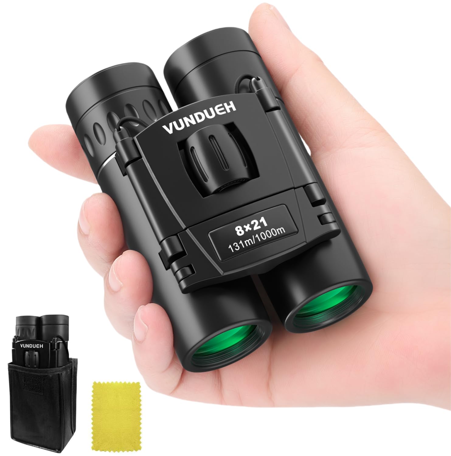 Vundueh Compact Hd Binoculars For Adults And Kids, Children Small High Powered Binoculars With Clear Low Light Night Vision, Mini Pocket Lightweight Waterproof For Hunting Bird Watching Travel Concert