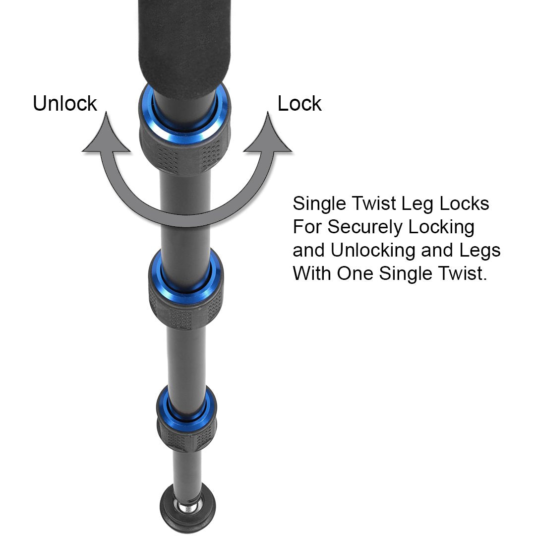 Ravelli Apgl5 Professional 65" Ball Head Camera Video Photo Tripod With Quick Release Plate And Carry Bag
