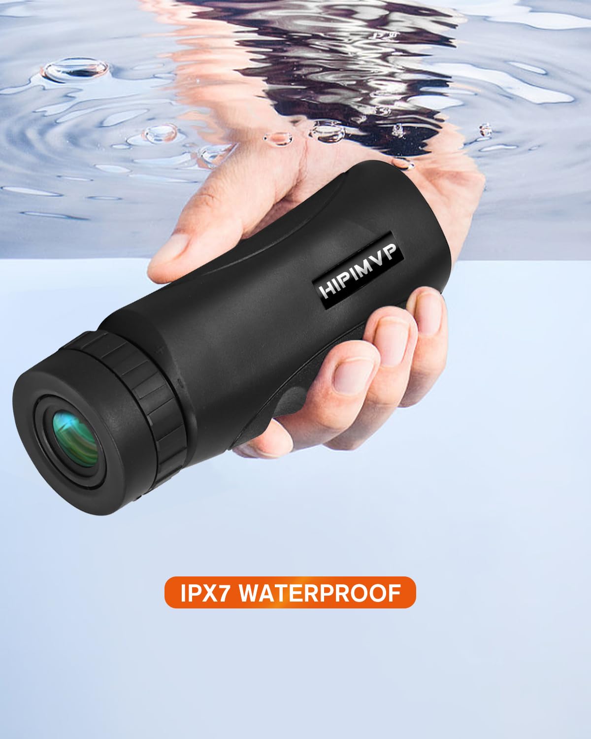 Hipimvp Ipx7 Waterproof Powerful 10X25 Pocket Mini Monocular Telescope For Hunting,Bak4 Prism Fmc Lens Monoculars For Kids Adults Bird Watching Hiking Camping Wildlife