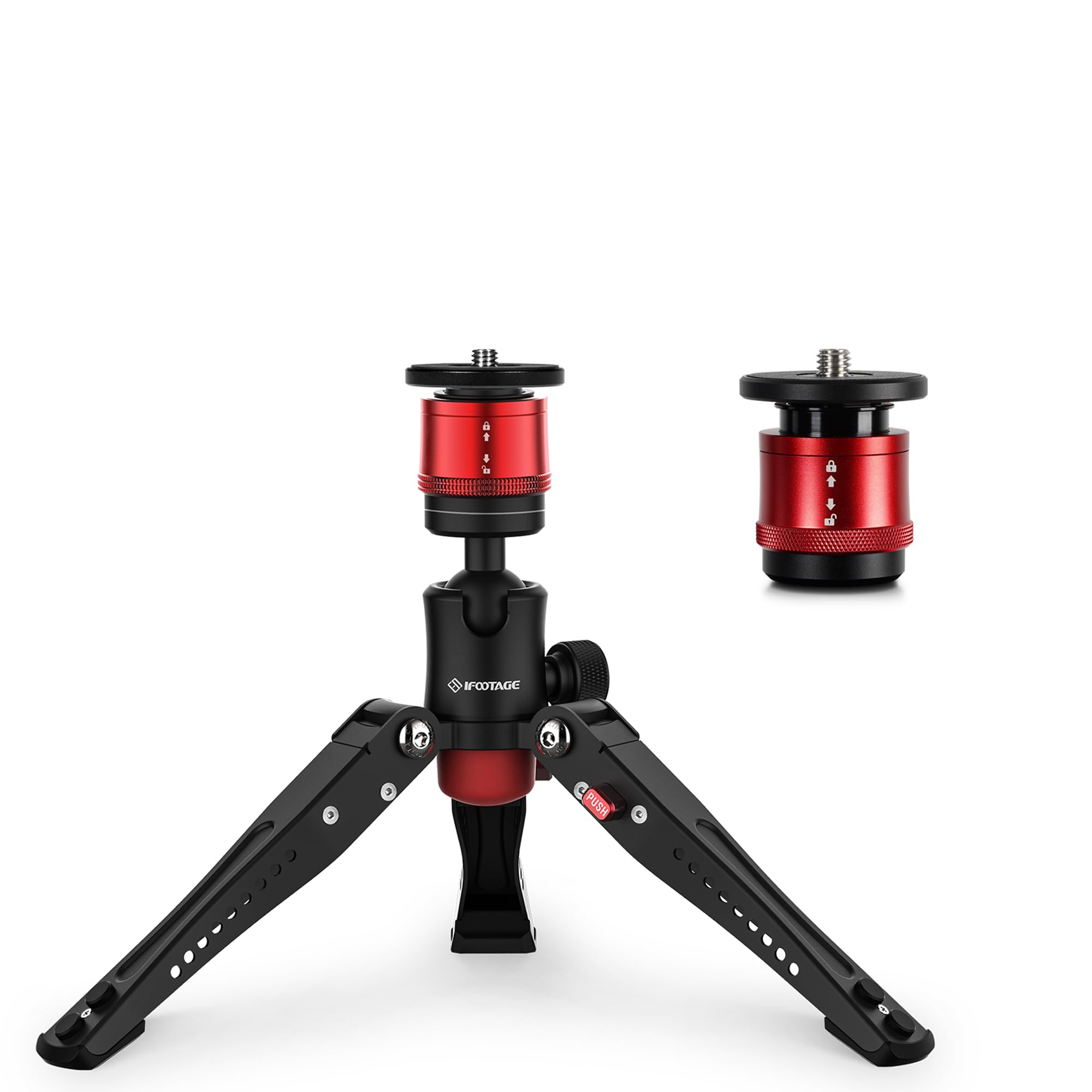 Ifootage Small Tripod&Quick Release System,Desktop Tripod Compatible With Sony, Nikon, Canon Dslr Camera, Base