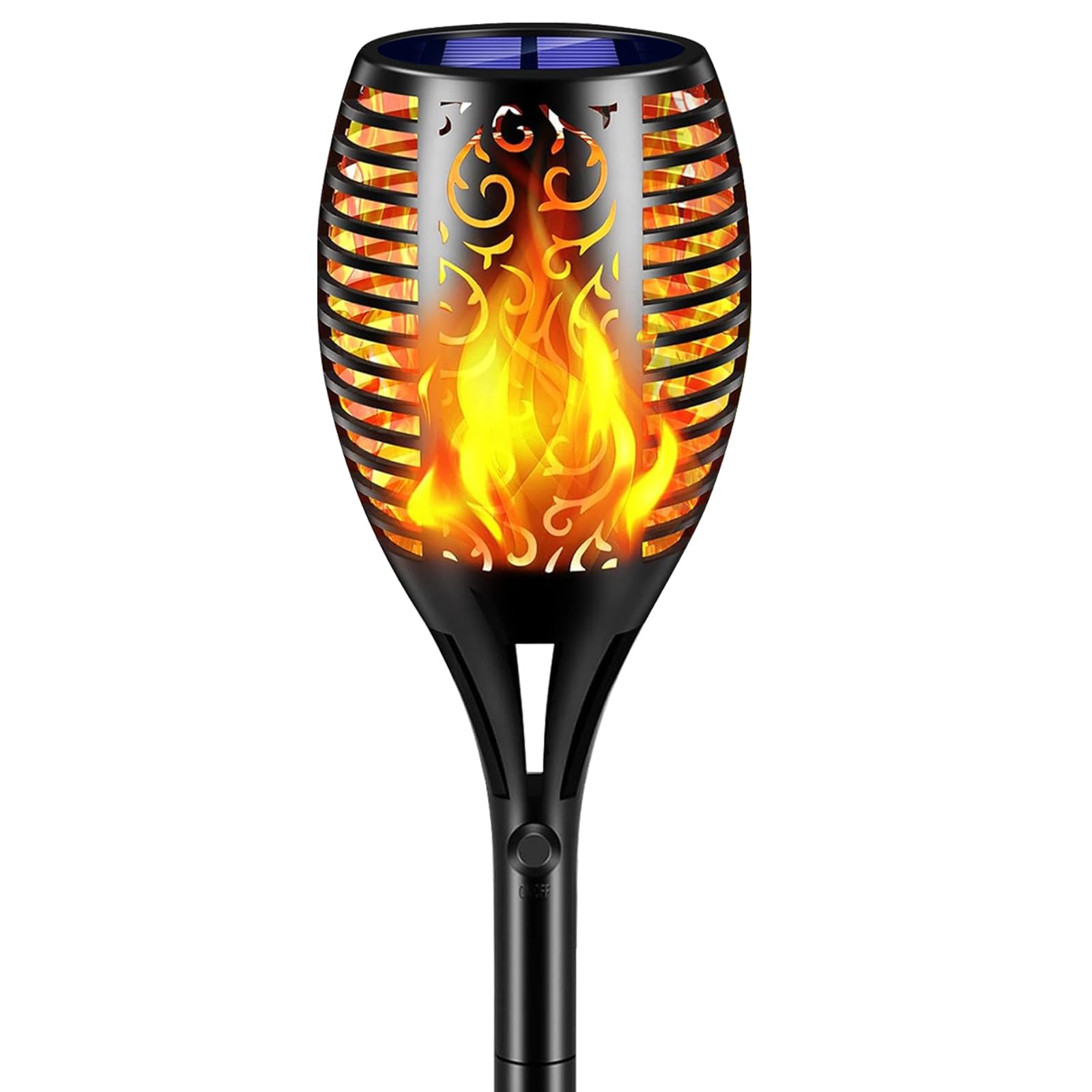 Yuyotrre Larger Solar Torch Lights, 43" Flickering Flame Solar Lights, Waterproof Outdoorlandscape Decoration Lighting 96 Led Auto On/Off Garden Patio Yard Pathway,Black 1 Pack (1)