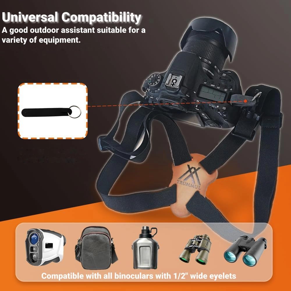 Trummul Binocular Harness Strap Best Chest Harness Strap For Hunters Photographers And Golfers Version(Black)