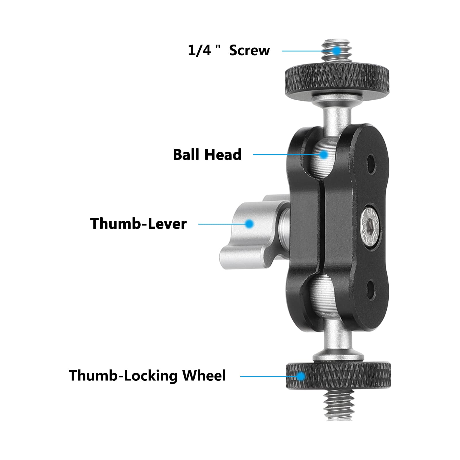 Camvate Mini Magic Arm With Dual Universal Ball Head For Monitor/Microphone/Led Video Light -3353