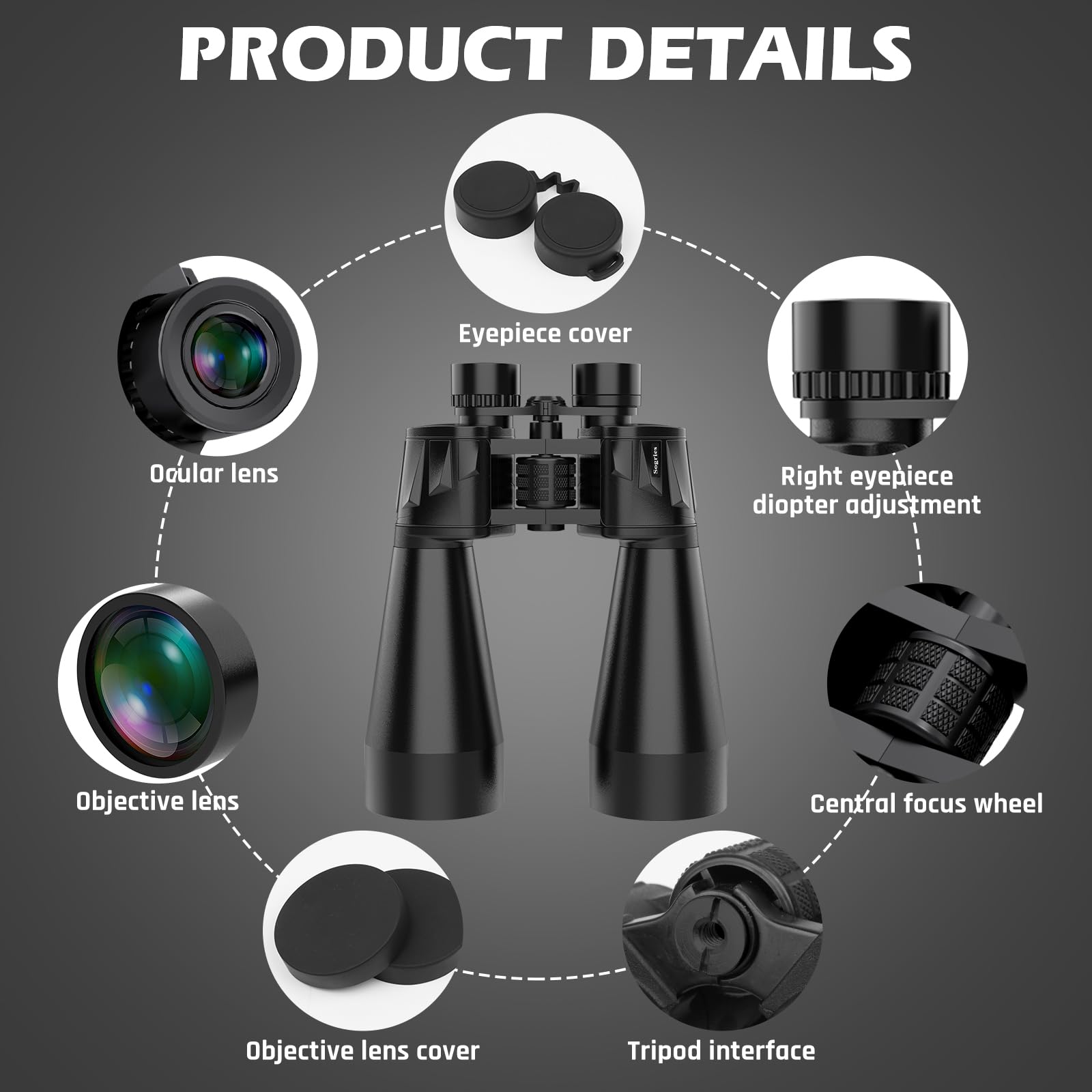 Sogries 18X70 High Power Binoculars For Adults-Outdoor And Astronomy Binocular,Large Aperture For Long Distance Viewing With Smartphone Adapter Mount And Binocular Tripod Adapter