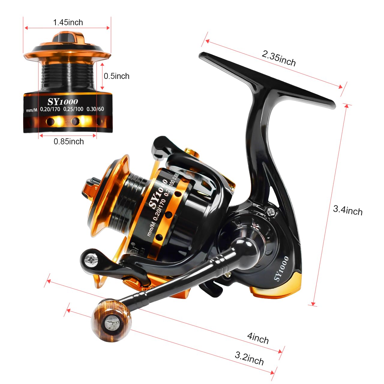 Qingler Summer And Centron Spinning Reels, 12 +1 Bb Light Weight & Ultra Smooth Reel For Ice/Summer 3000/1000 Fishing Reel By Qingler